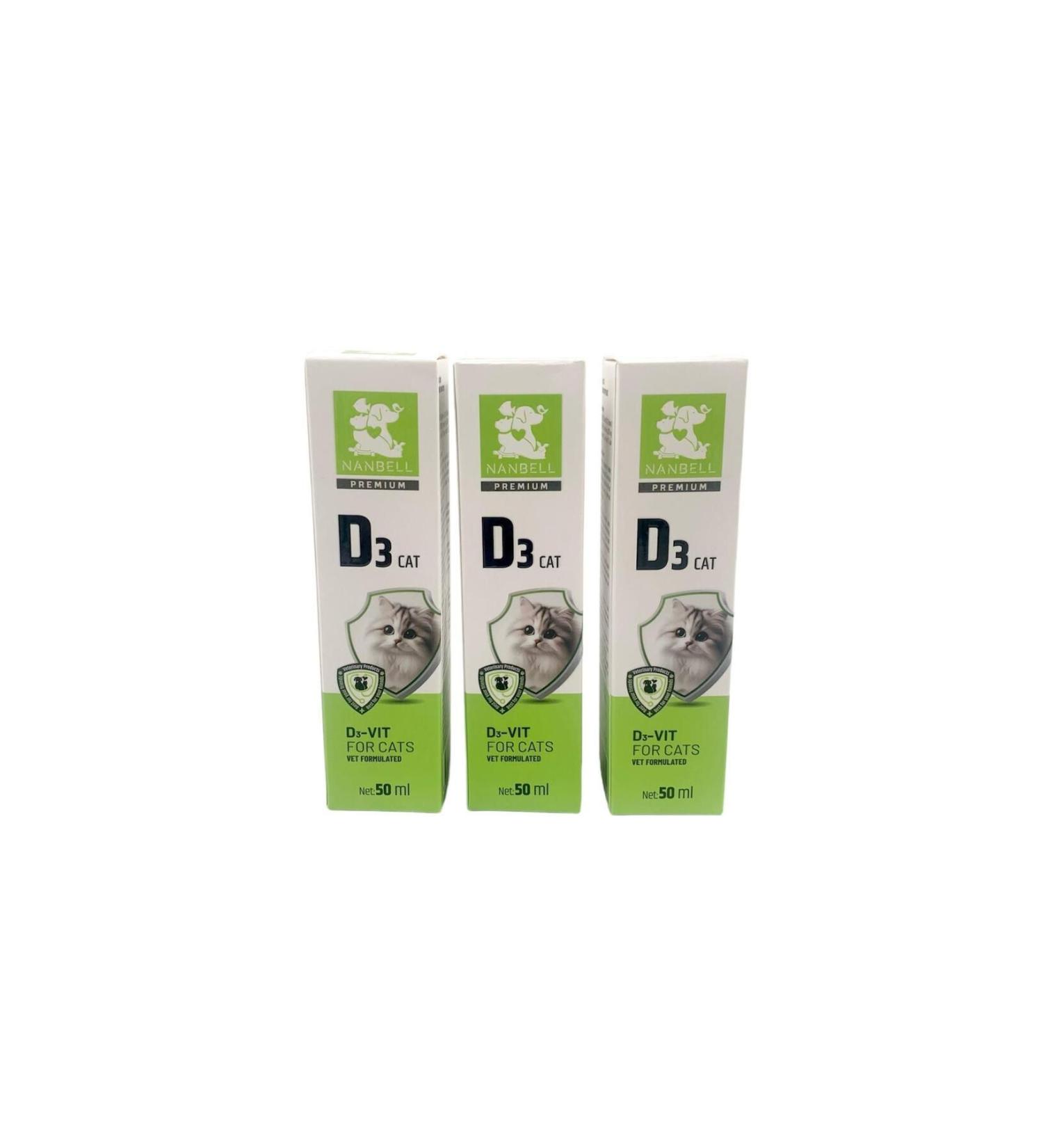 Nanbell 3 Boxes Vitamin D Supplement for Cats 50 Ml
