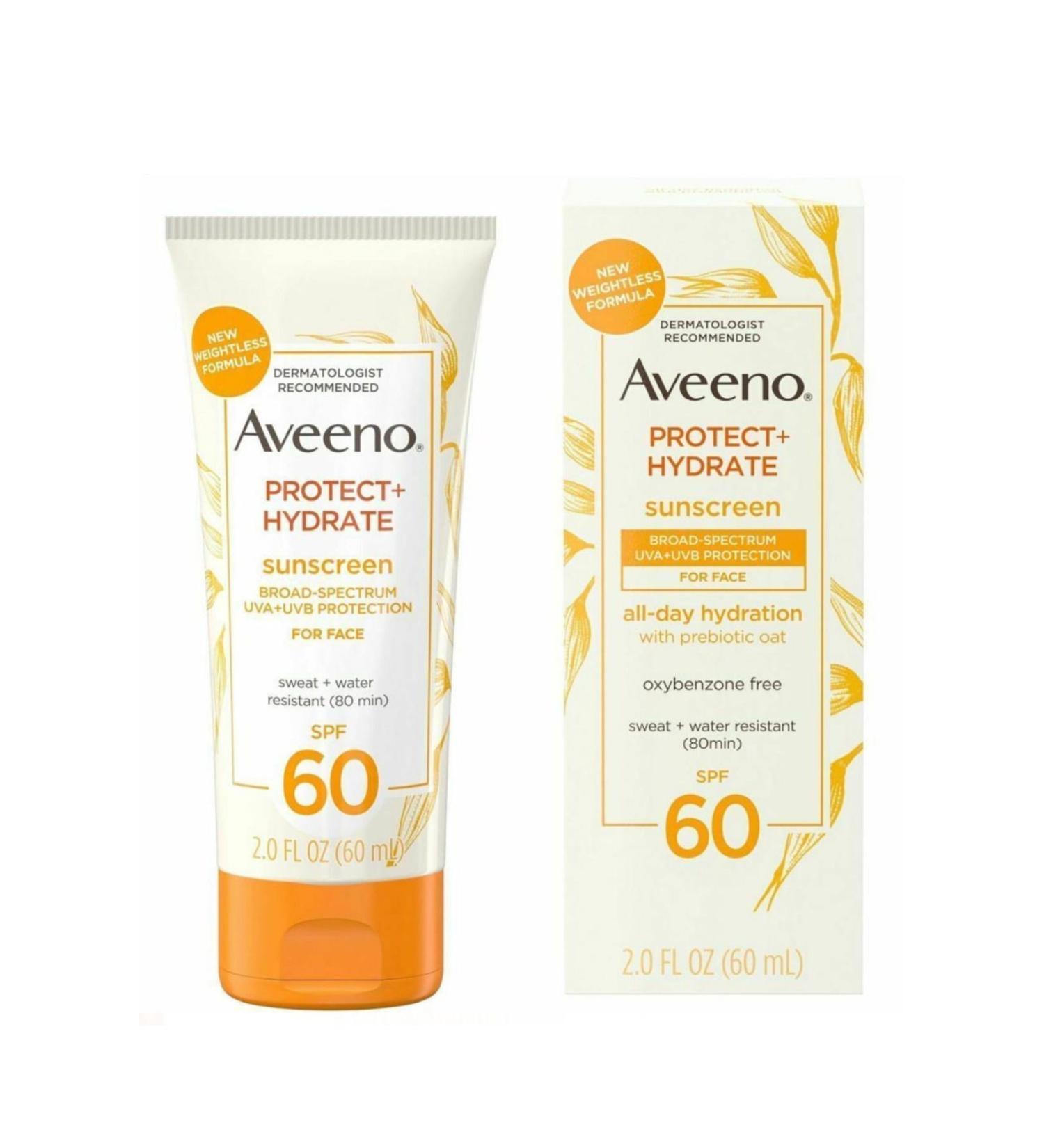AVEENO Protect + Hydrate Moisturizing Face Sunscreen Lotion With Broad Spectrum Spf 60 - Buy Online on GoSupps.com