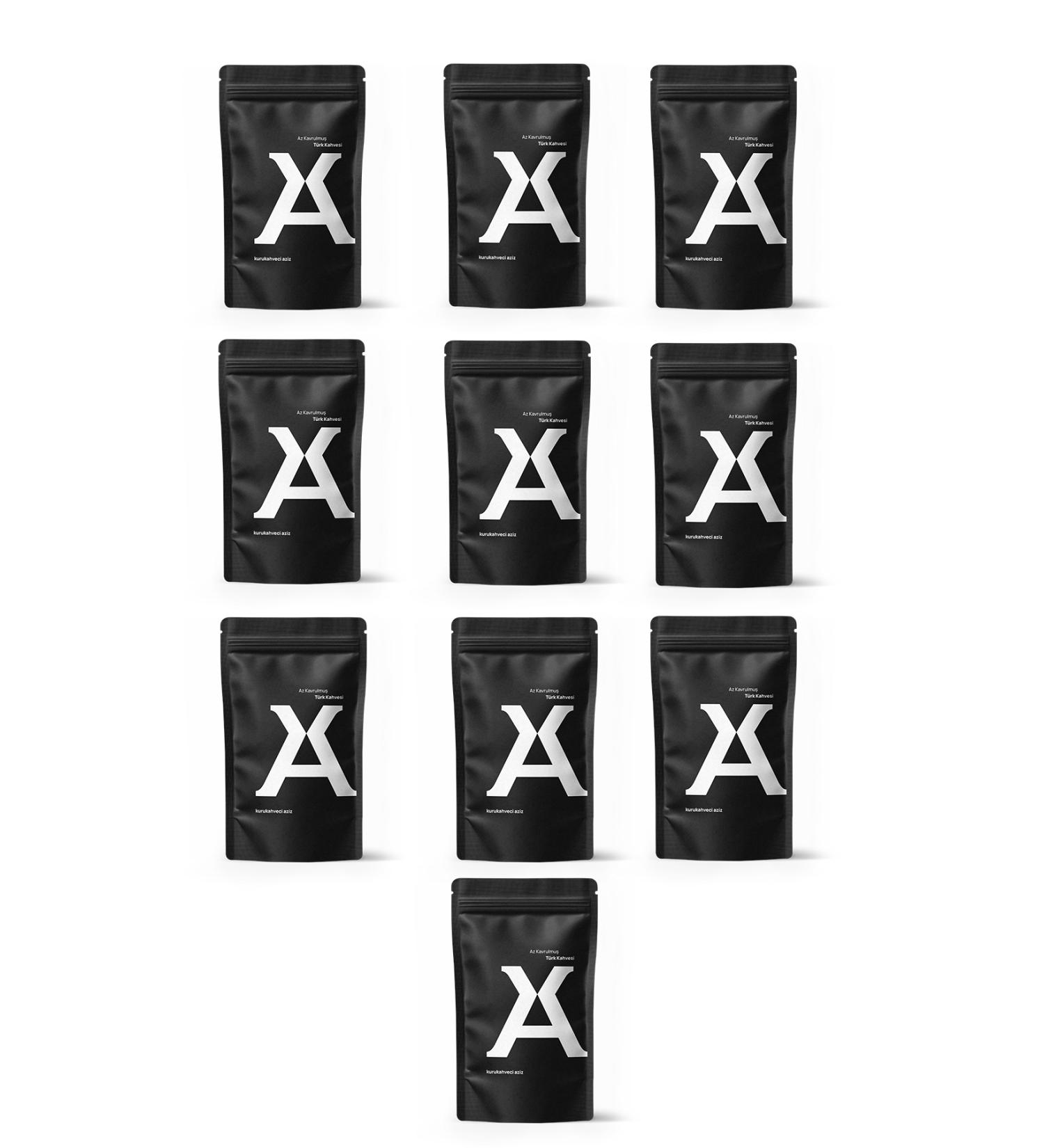 Aziz Kurukahveci Aziz Lightly Roasted Turkish Coffee 10x100 grams