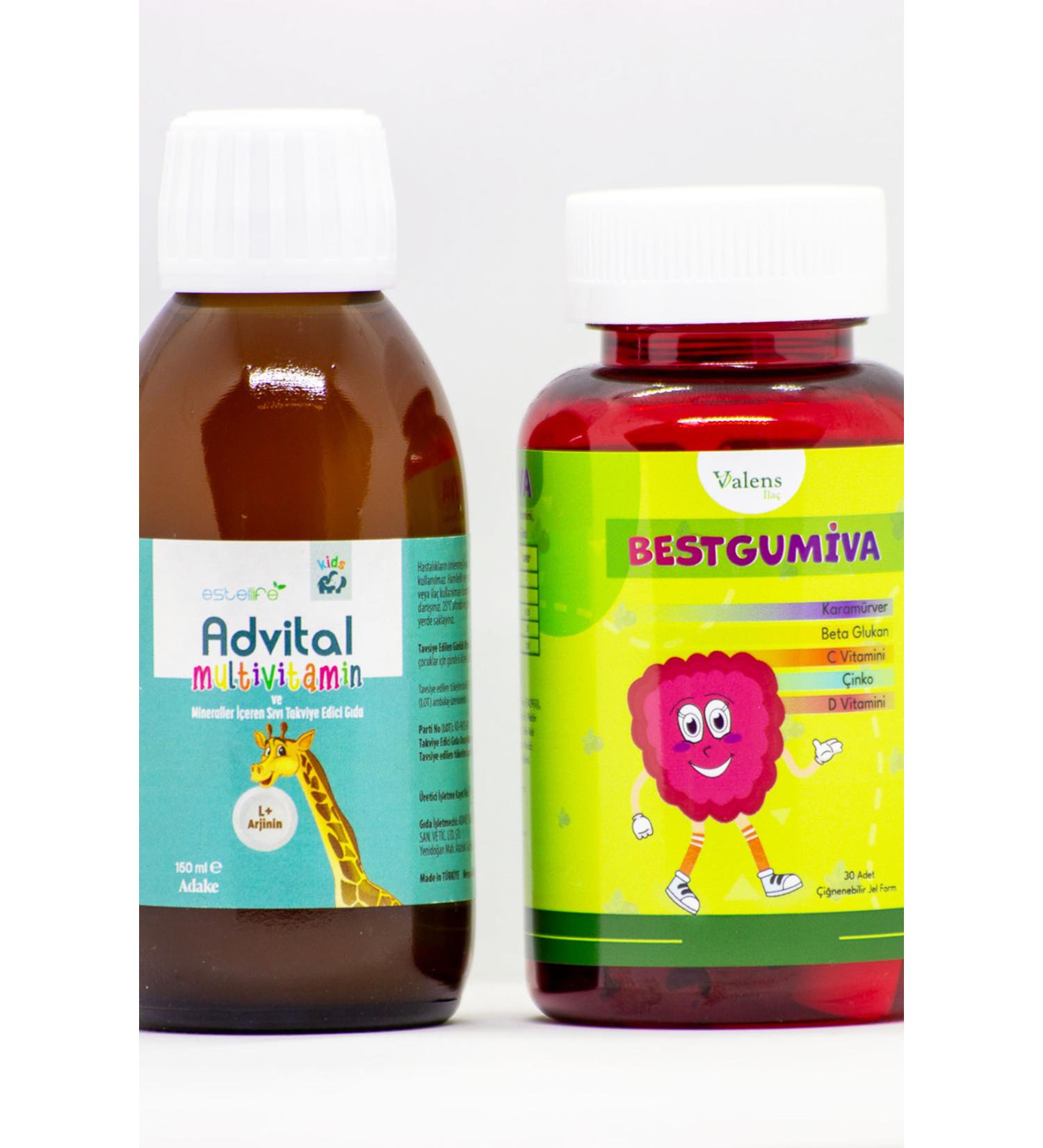 Valens Bestgumiva Multivitamin Containing Chewable Tablet and Advital L Arginine Syrup - Buy Online on GoSupps.com