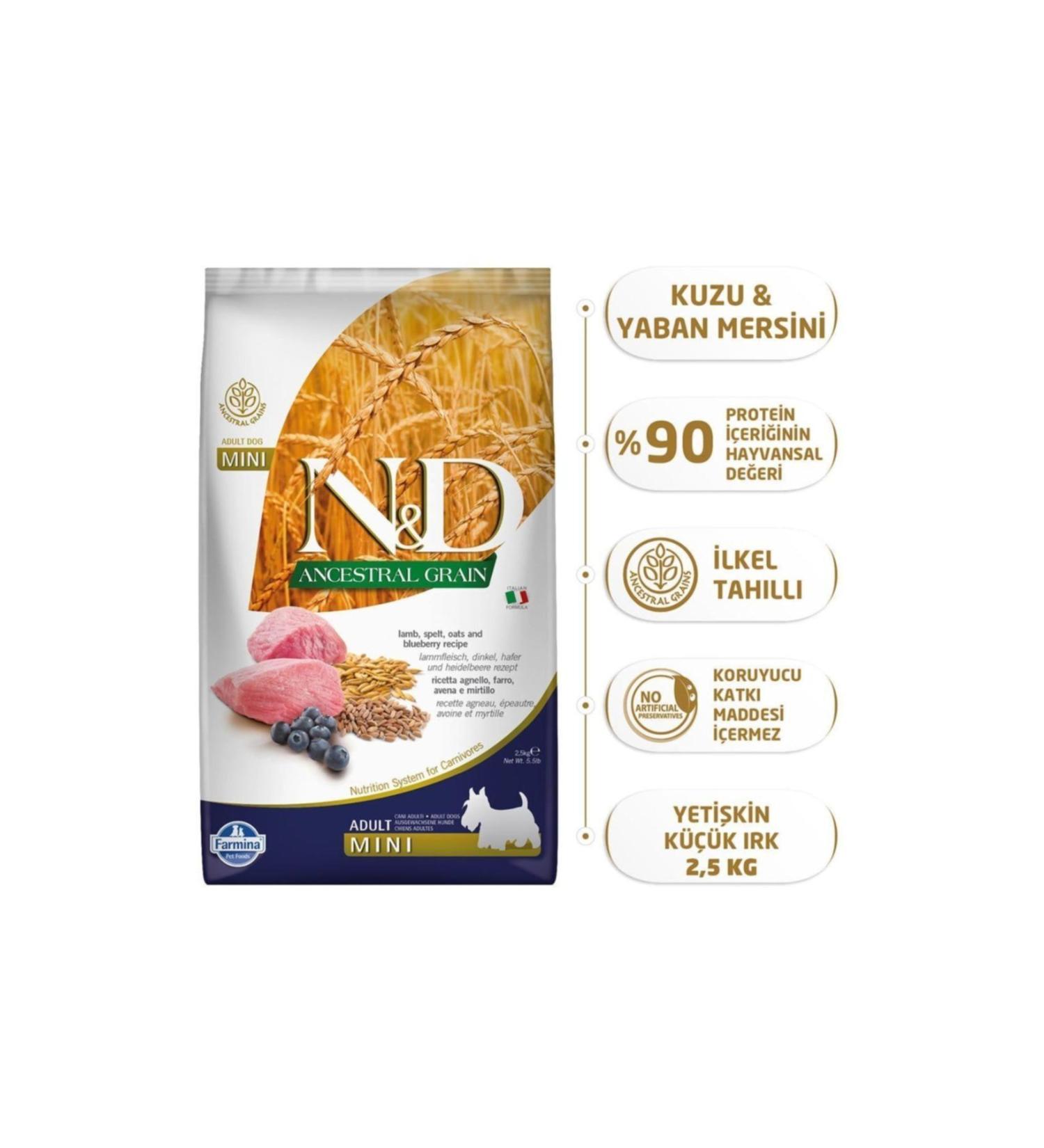 N & D Low Grain Lamb Blueberry Small Breed Adult Dog Food 2.5 Kg