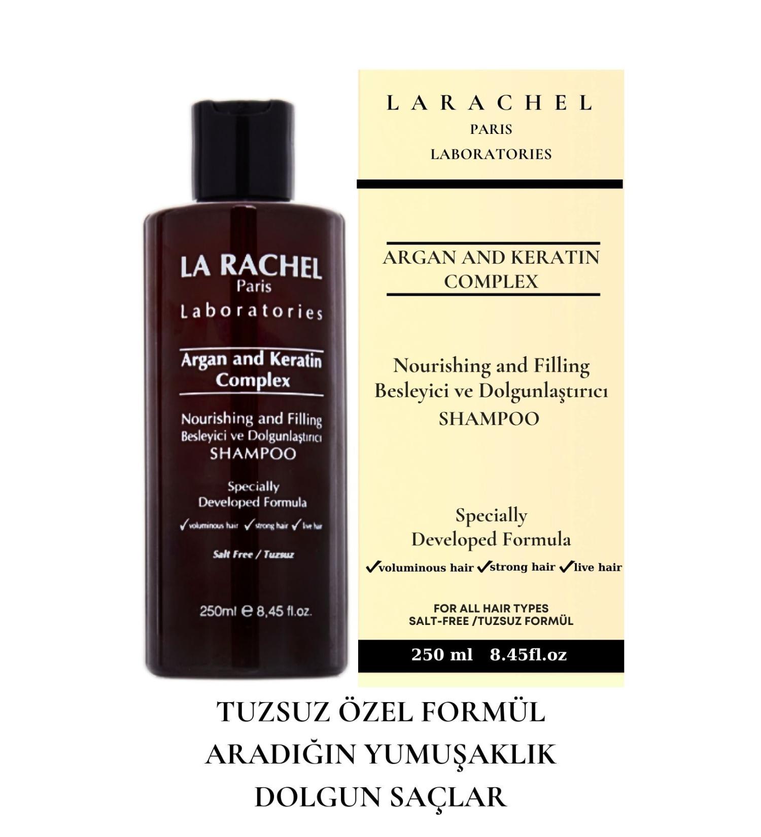 La Rachel Extra Volume Effect Intensive Argan and Keratin Complex Shampoo Salt-Free Special Formula 250 ml - Buy Online on GoSupps.com