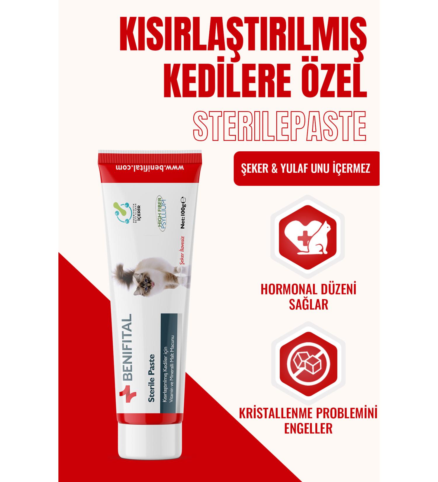 Benifital Sterile Paste 100 gr Vitamin and Mineral Malt Paste for Sterilized Cats - Buy Online on GoSupps.com