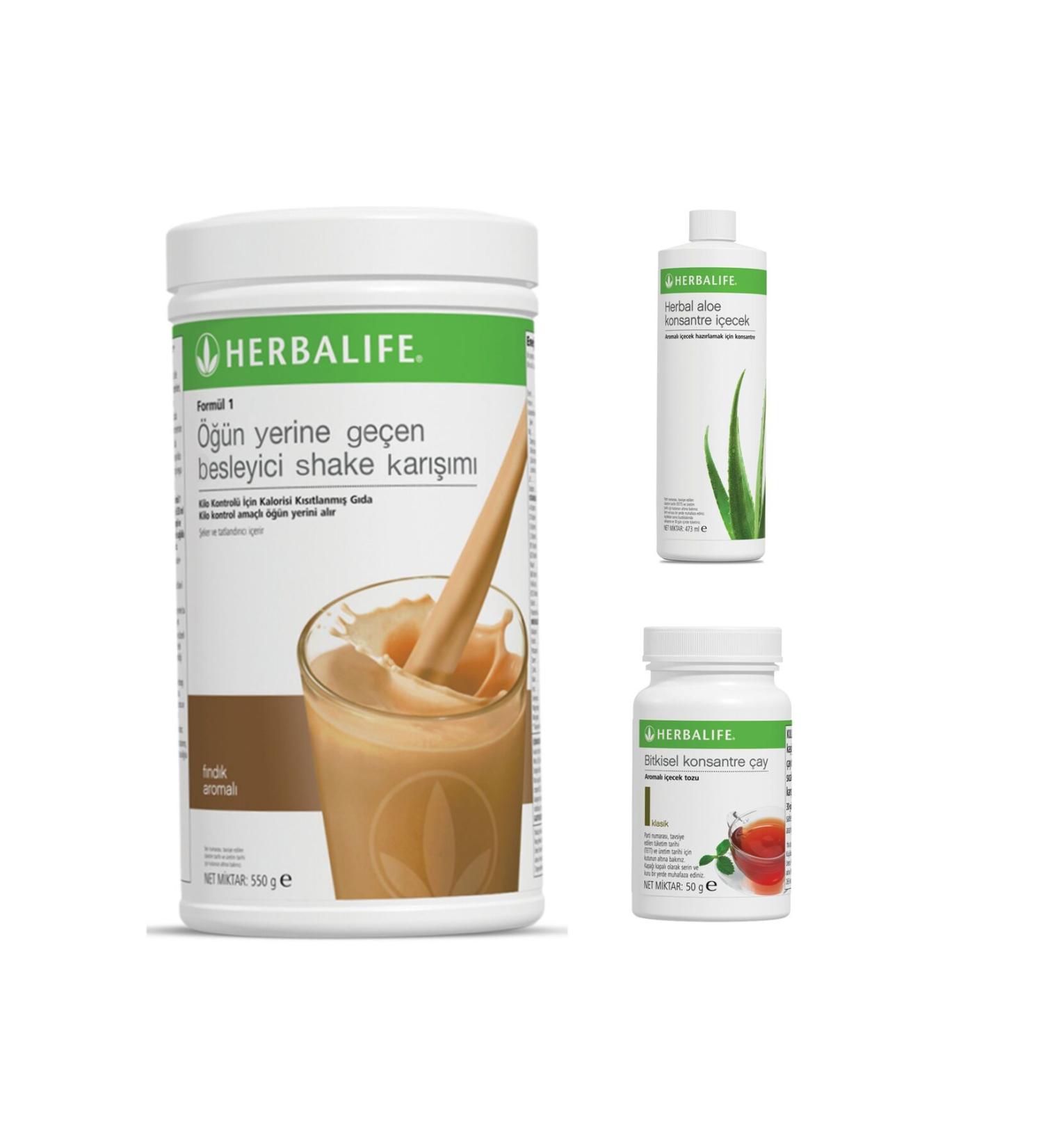 Herbalife Starter Kit (Hazelnut Flavored Shake Aloe Vera Juice 50g Classic Tea)