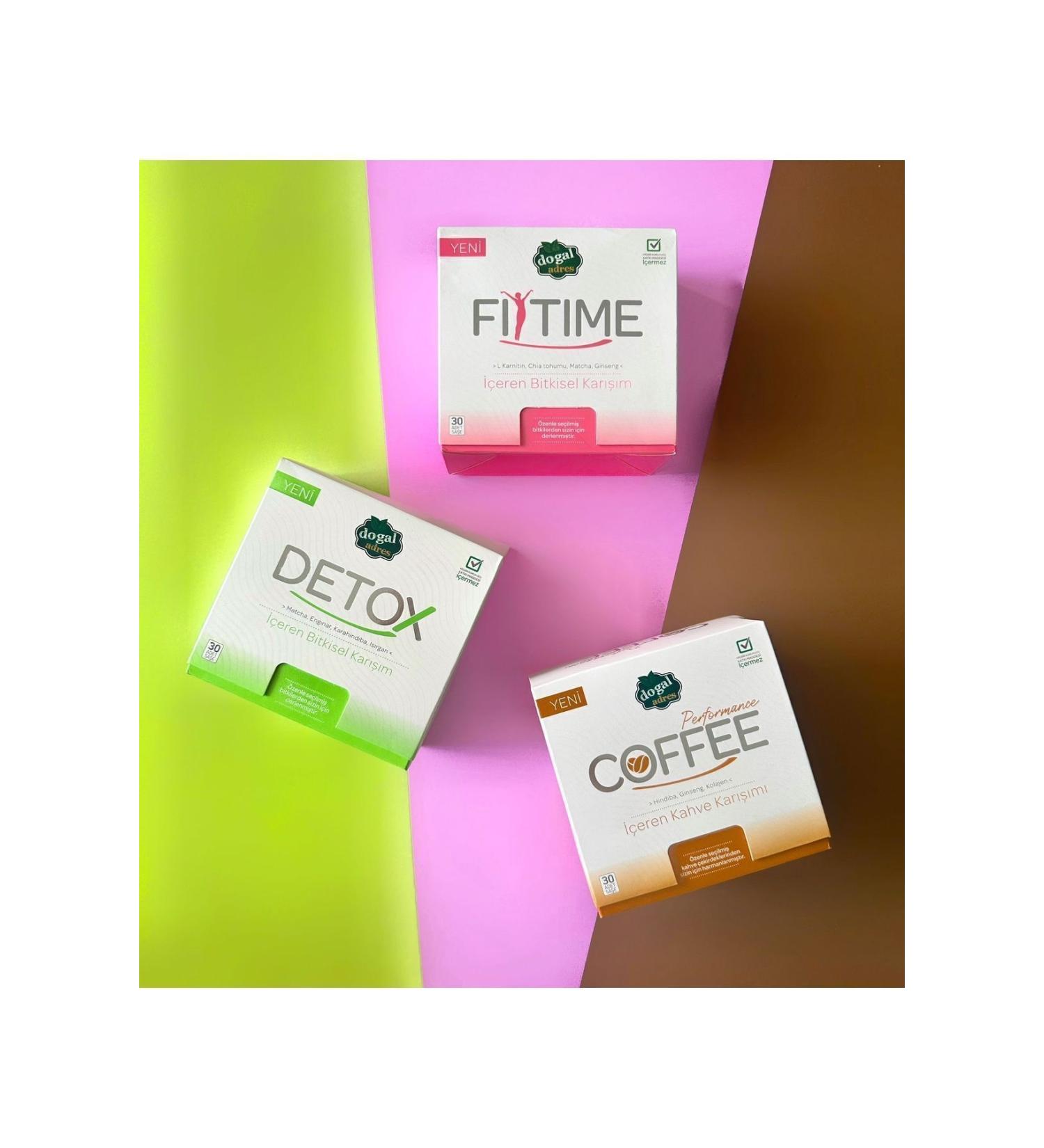 Natural Address Detox & Fit Time & Chicory Coffee 1 Month Set