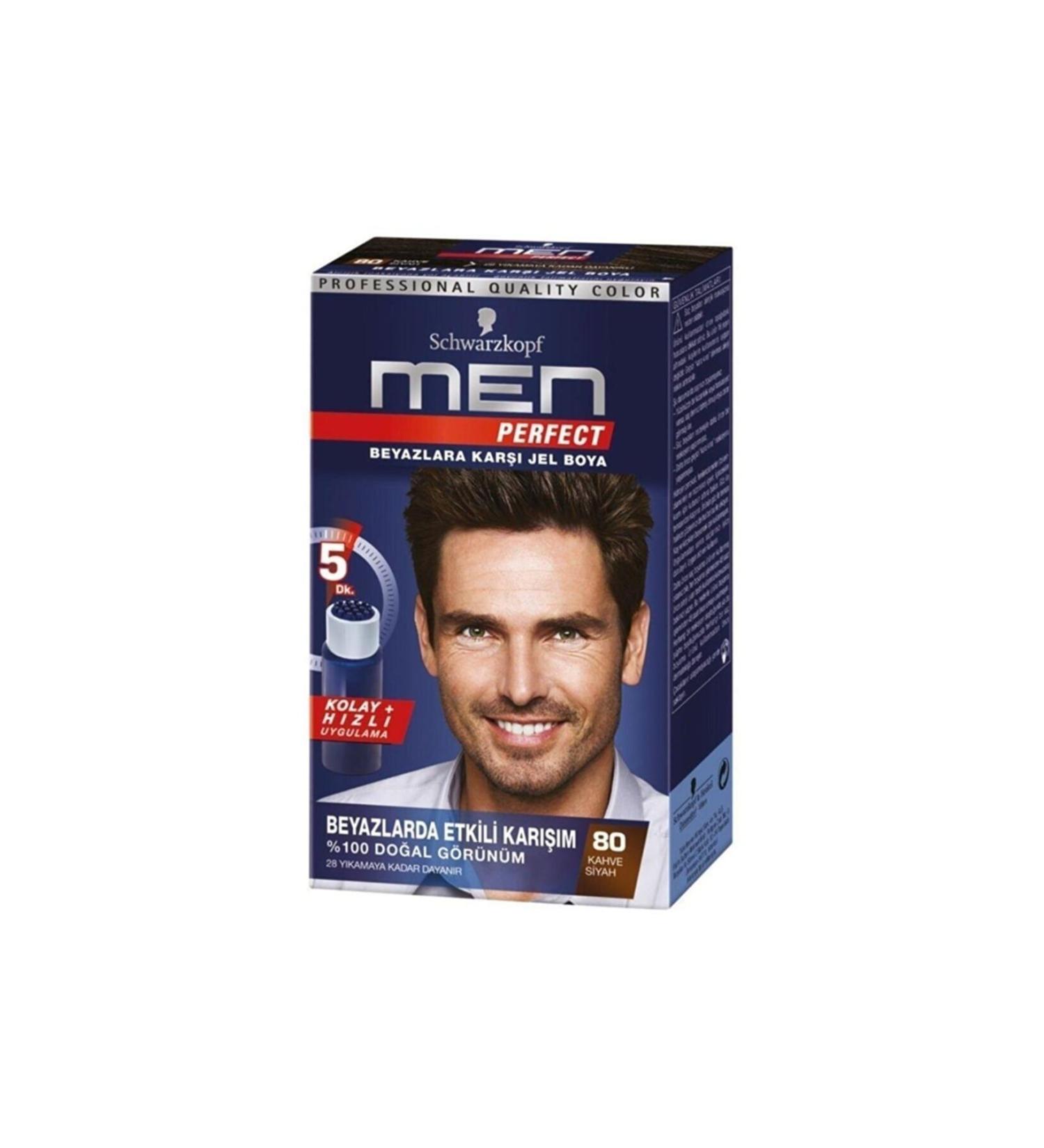 Schwarzkopf Men Perfect Men White Color Breaker Hair Dye 80 Black Brown