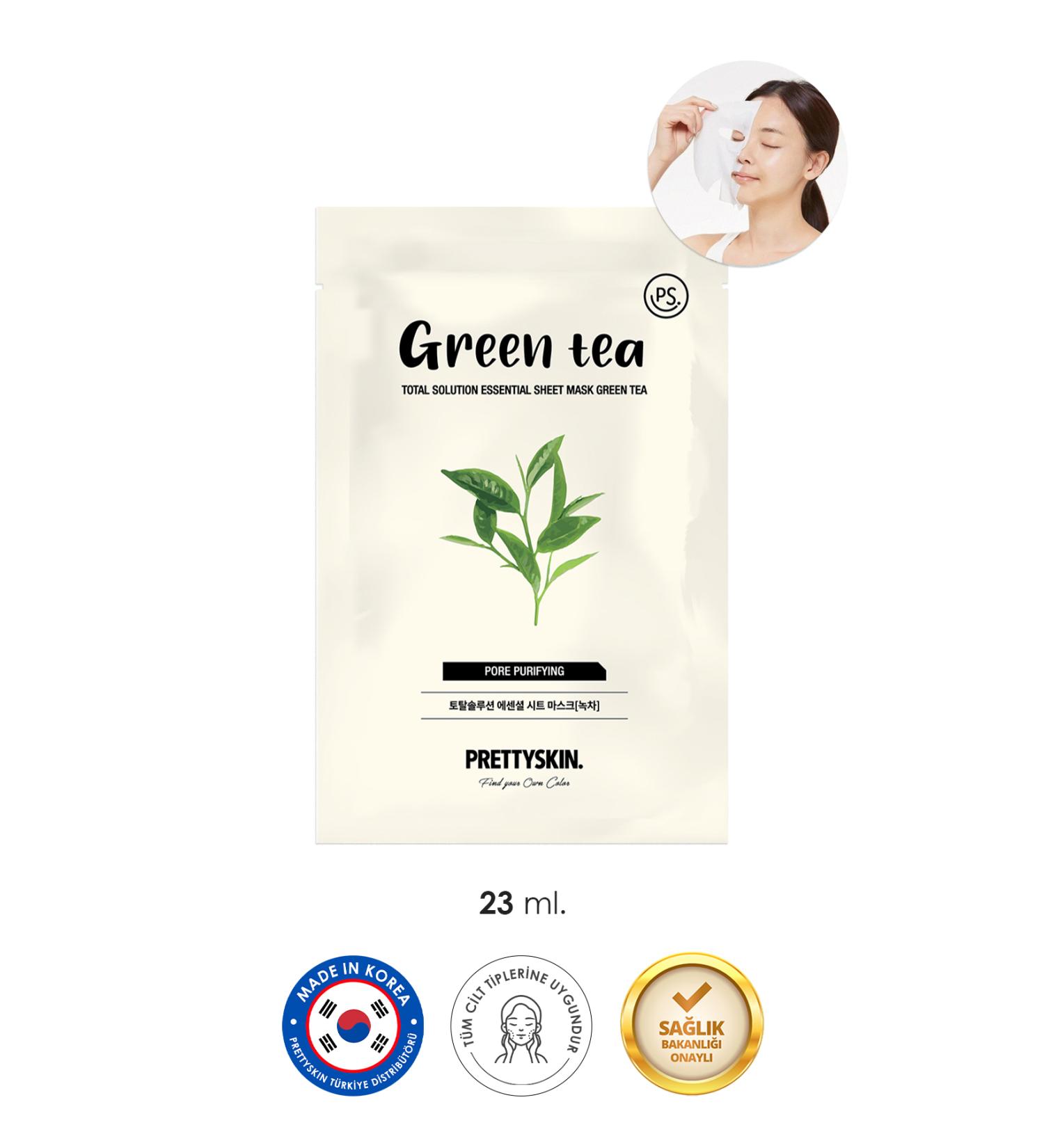 PRETTYSKIN Pore Tightening Anti-Acne and Pimple Green Tea Extract Face Mask - Buy Online on GoSupps.com