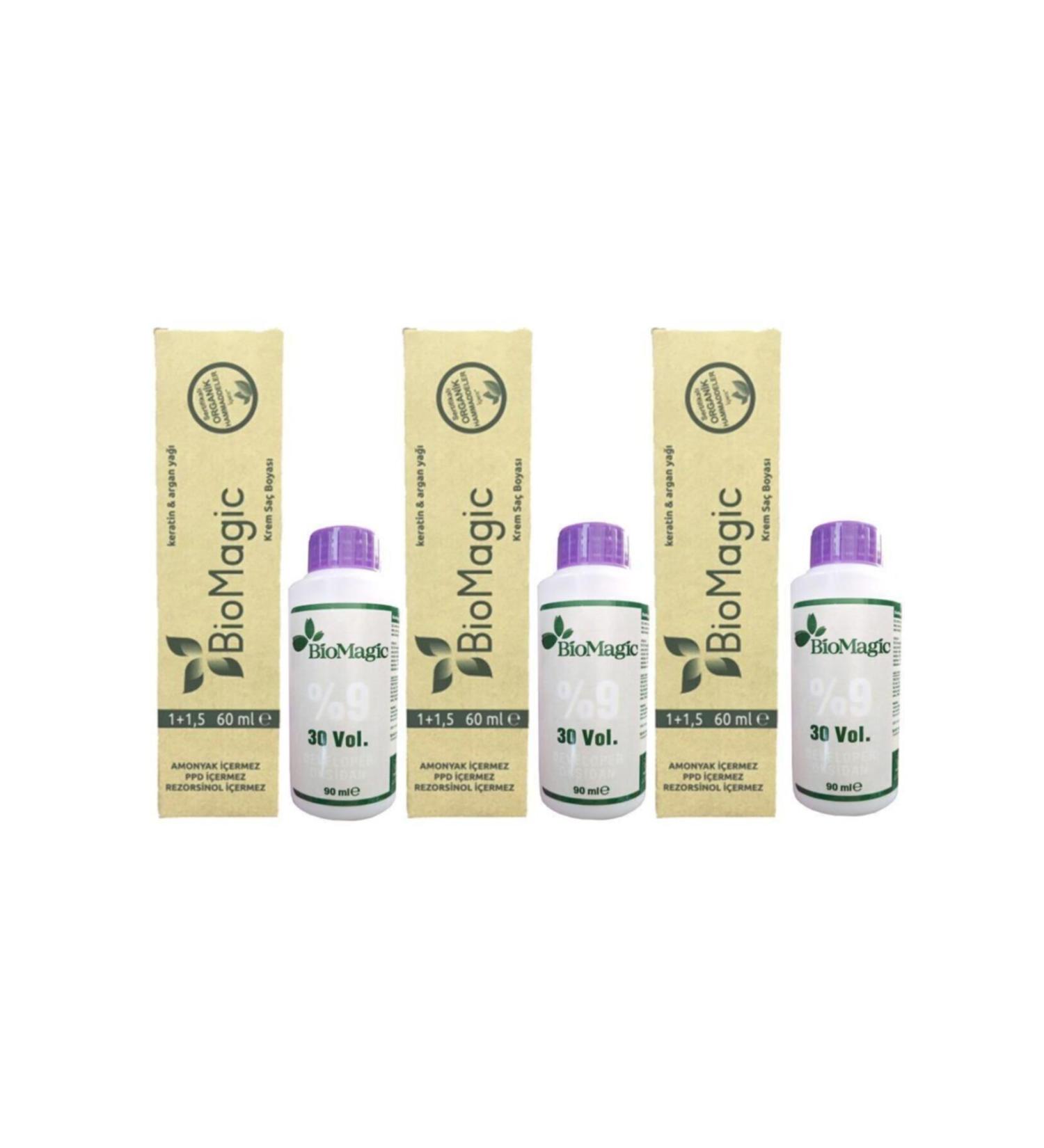 BioMagic Organic Ammonia-Free Hair Dye (grey) + Oxidant (3 Pieces) - Buy Online on GoSupps.com