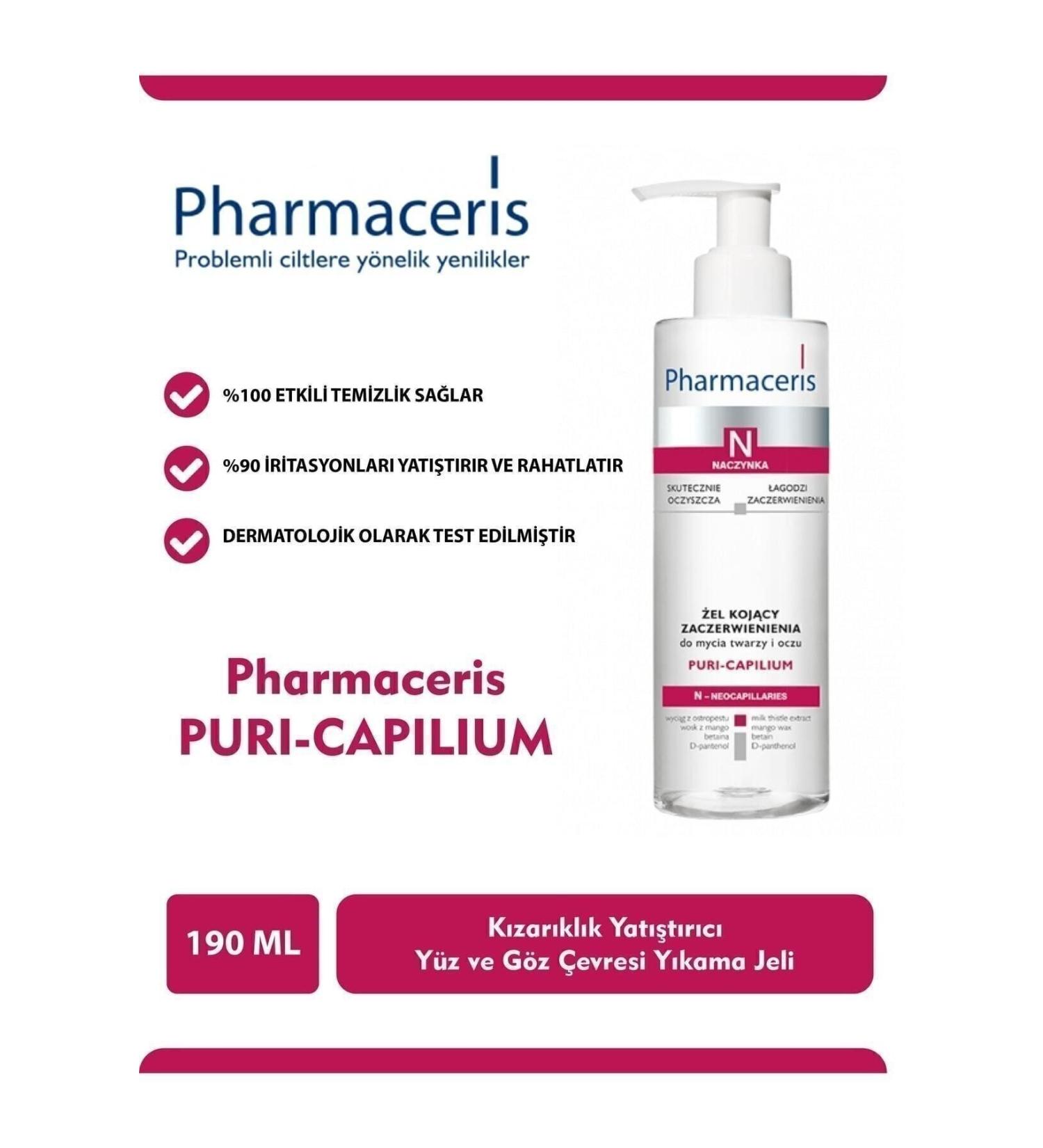 Pharmaceris N Puri Capilium Soothing Redness Cleansing Gel 190 ml Dermocosmetic Facial Cleanser