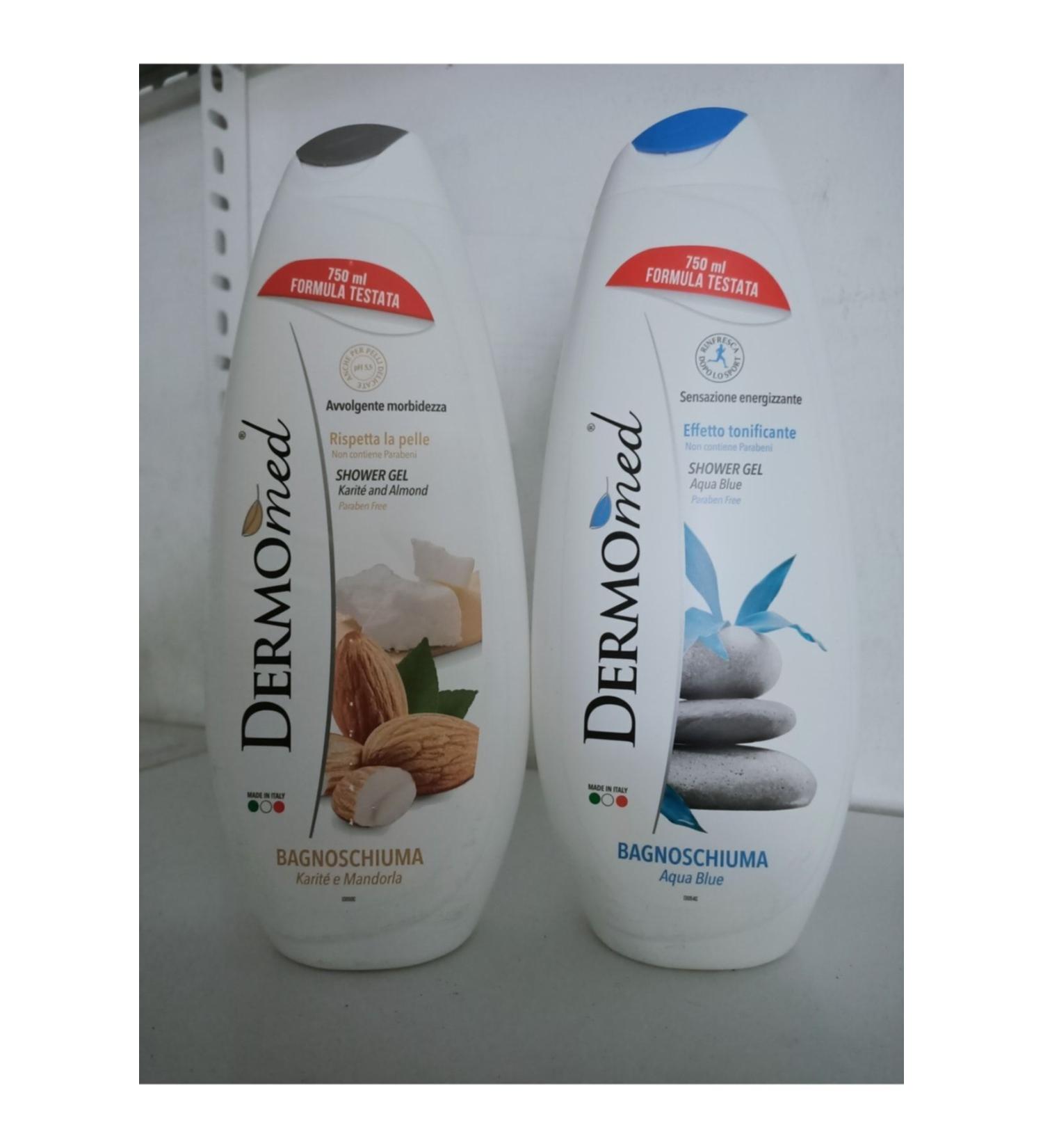 Dermomed Shower Gel 2x750 ml (ALMOND & ALMOND OIL AND BLUE OCEAN BREEZE)