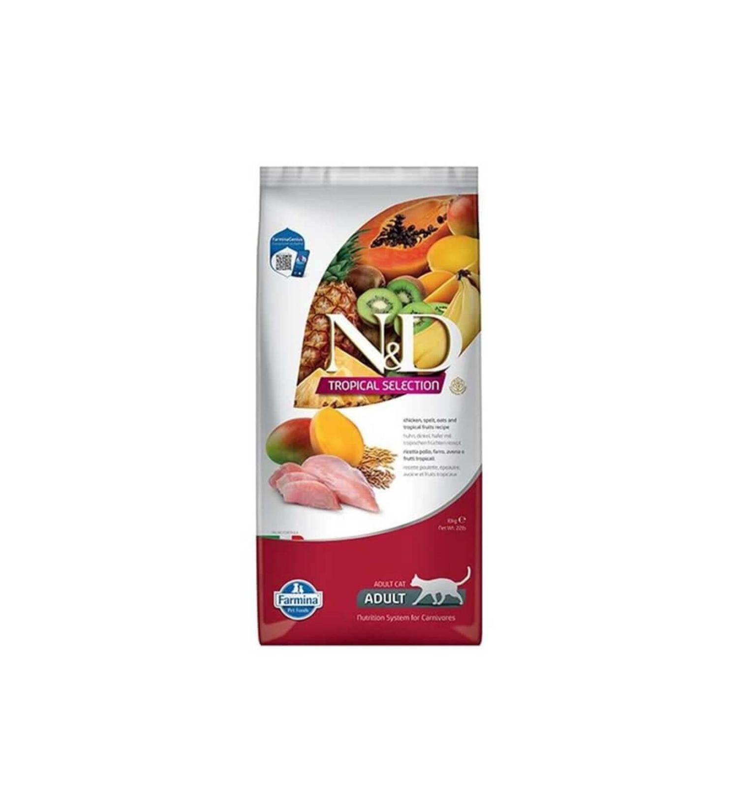 N & D Tropical Chicken Adult Cat Food 10 Kg