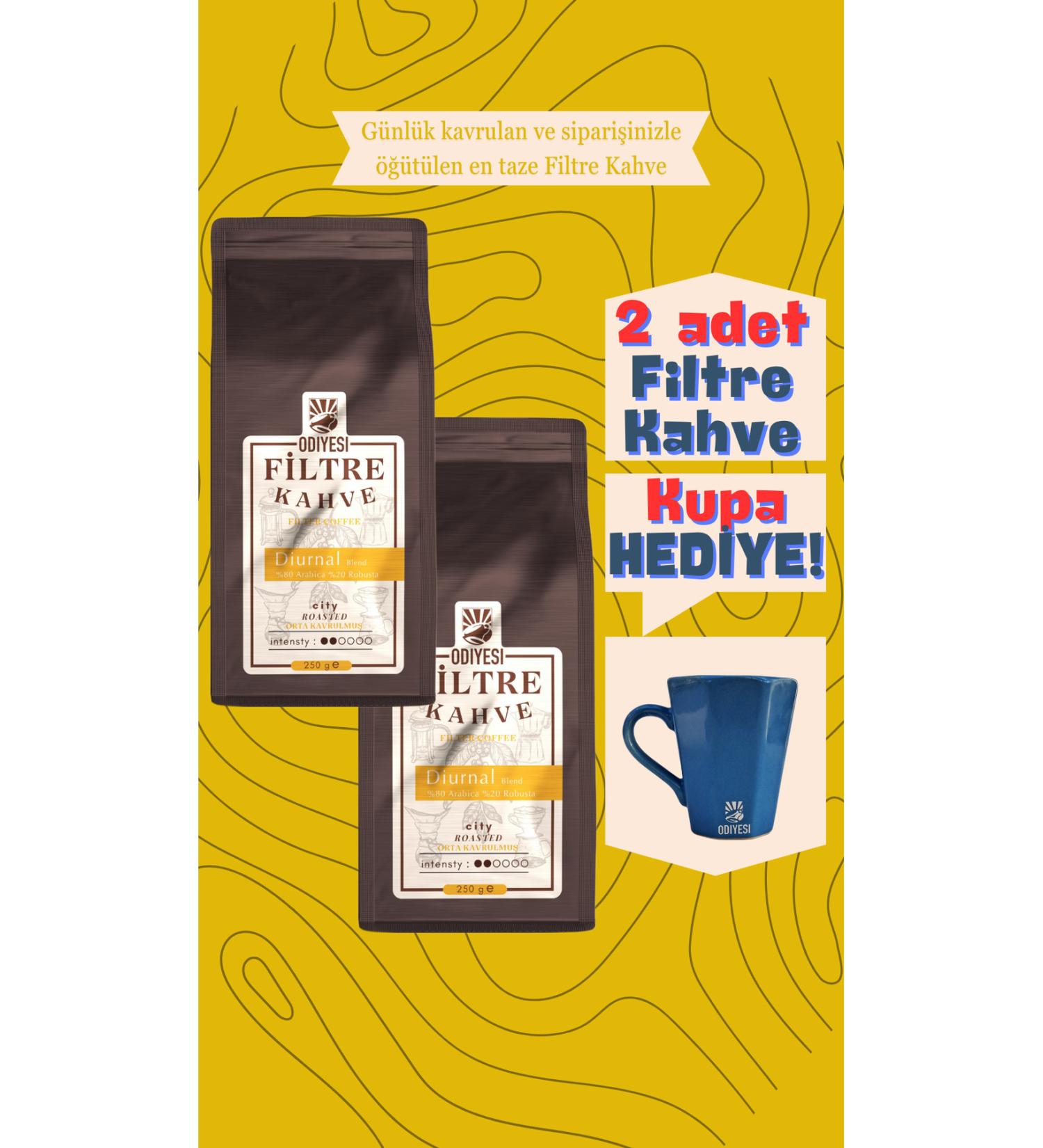 Odiyesi Filter Coffee Diurnal Blend 2x250gr Odiyesi - Buy Online on GoSupps.com