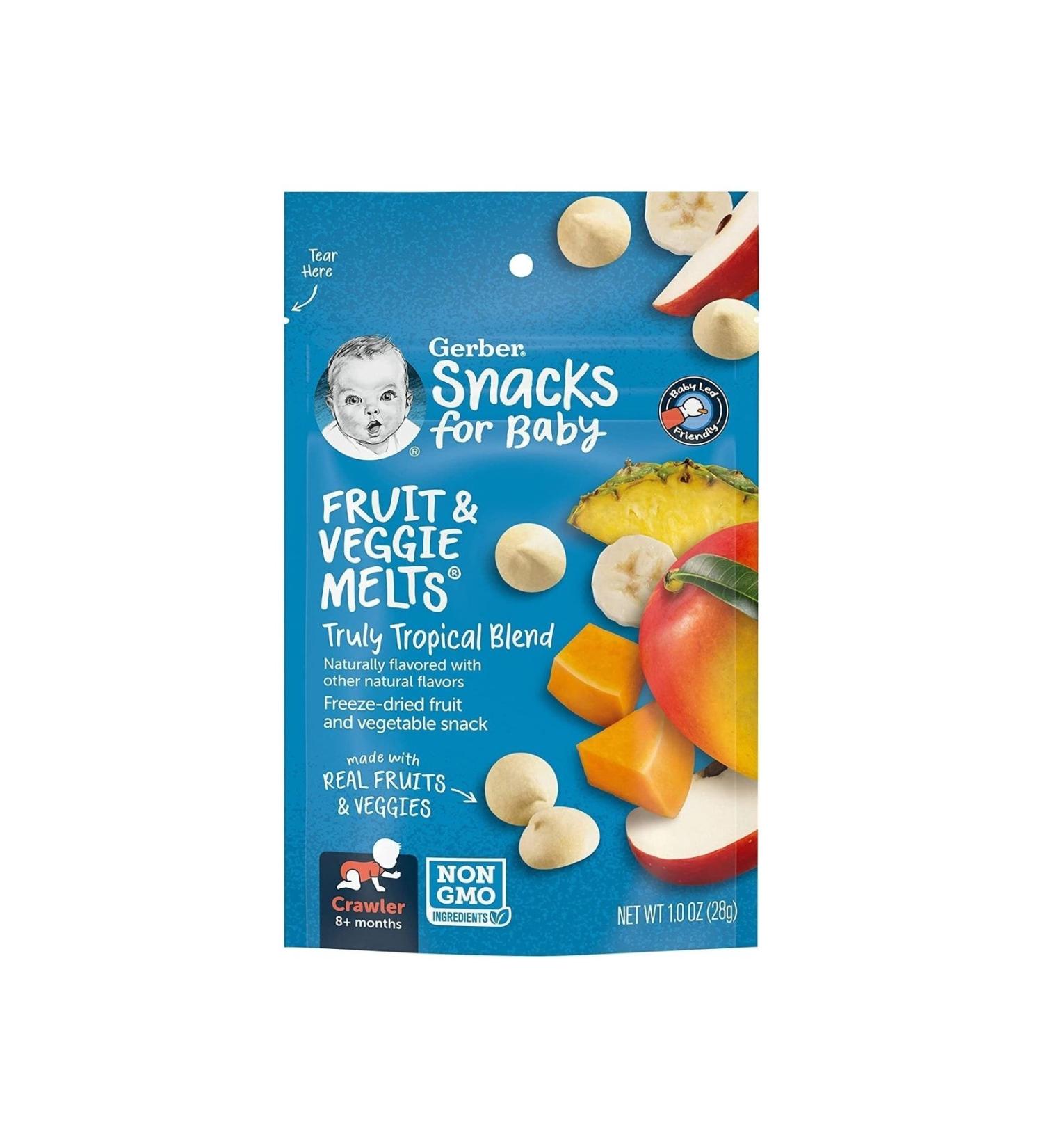 Gerber Yogurt Melts Truly Tropical Blend Snack 28 gr - Buy Online on GoSupps.com
