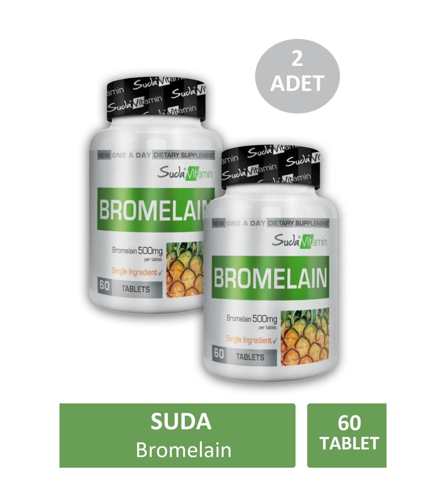 Vitamin Bromelain in Water 60 Tablets X 2 Pieces