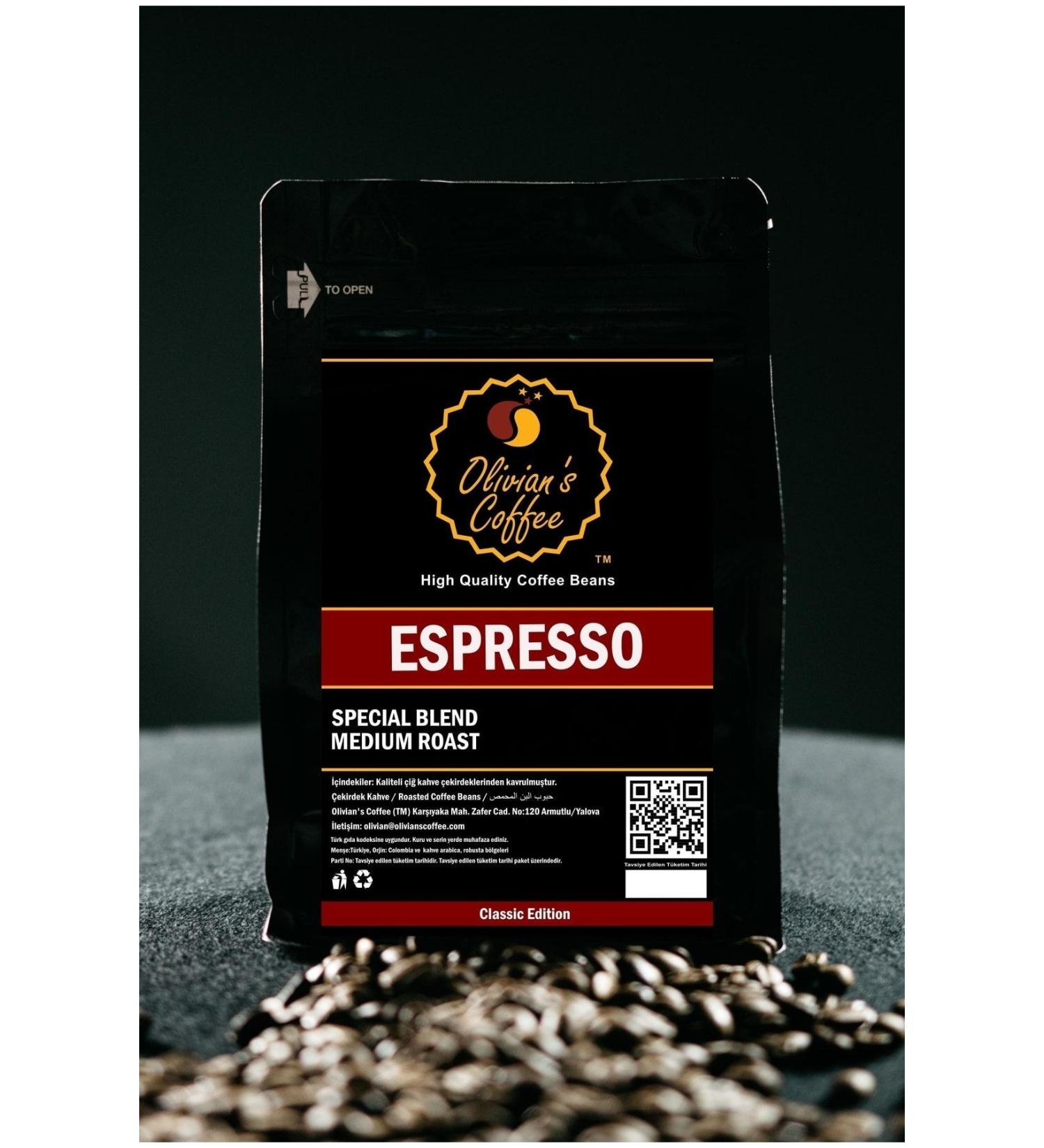 Oliviani Espresso Coffee Beans (1KG.) - Intense Coffee Taste - Buy Online on GoSupps.com