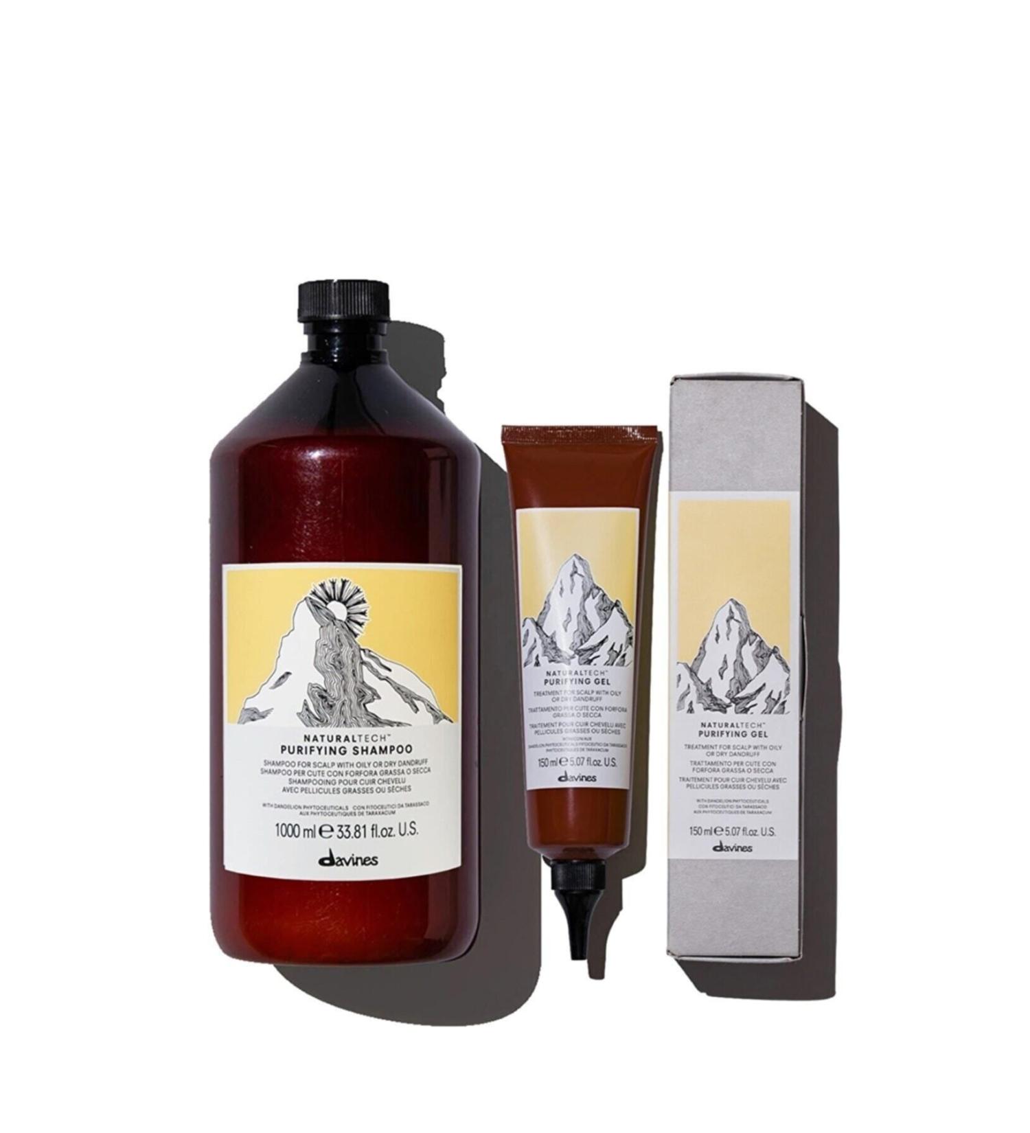 Davines d key Purifying Anti-Dandruff Shampoo 1000ml + Purifying Gel 150ml 800460