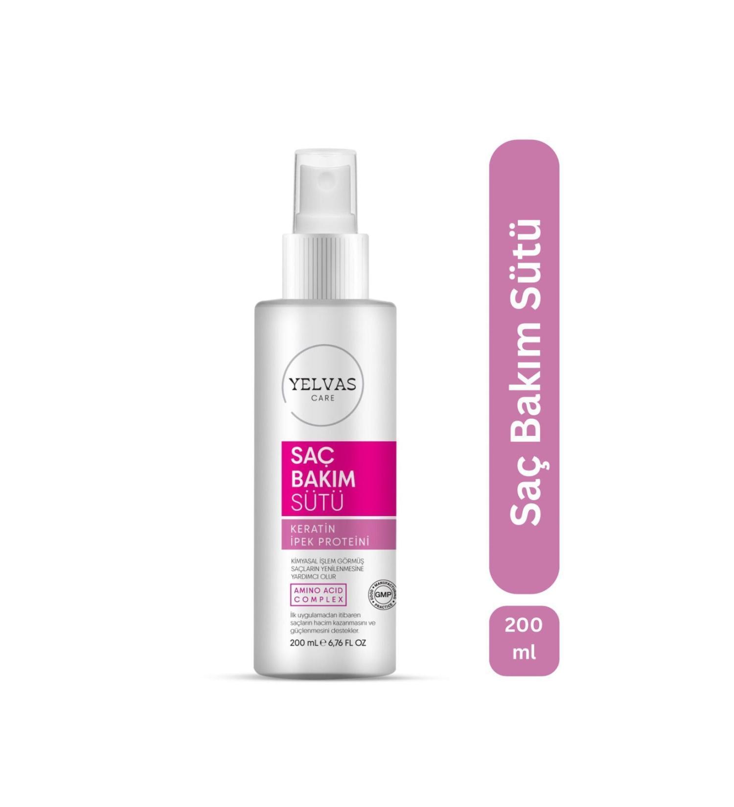 yelvas Keratin and Protein Hair Care Milk for Damaged Hair 200 Ml - Buy Online on GoSupps.com