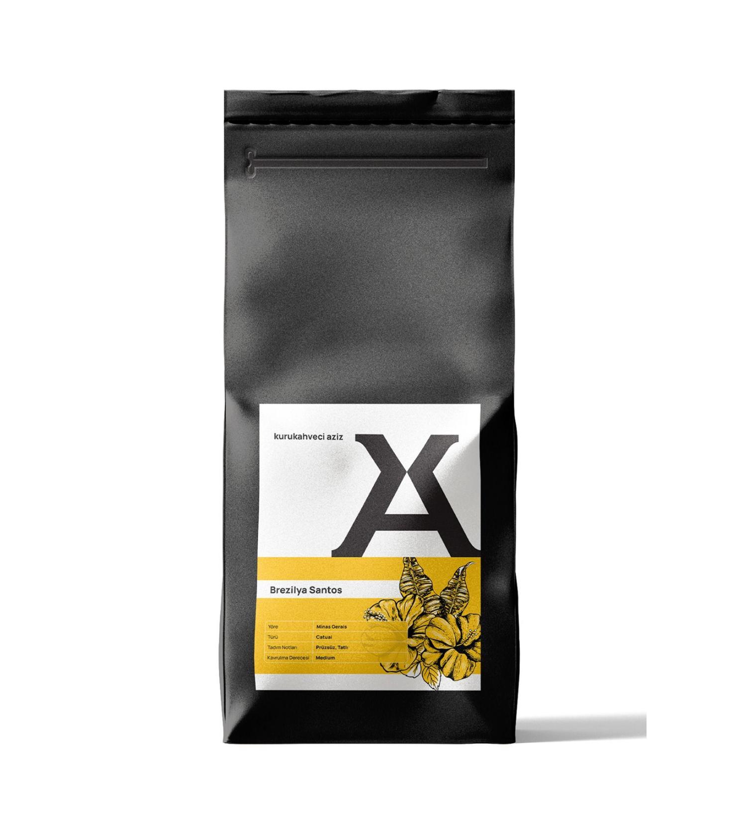 Aziz Kurukahveci Brazil Santos(FILTER AND BEANS) Coffee 250 grams