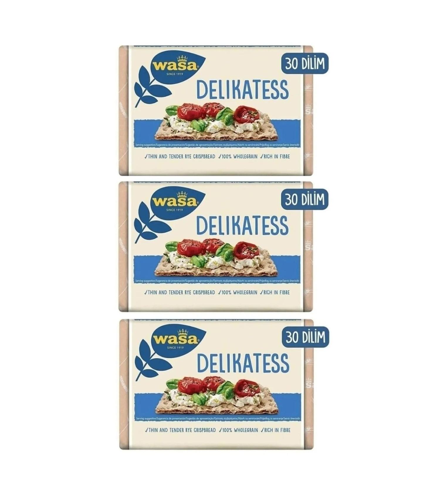 Wasa Crispbread Delicatess Thin Crisp Bread 270 Gr X 3 Pieces - Buy Online on GoSupps.com