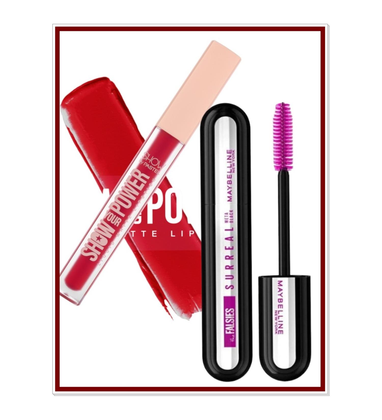 Pastel Show Your Power Liquid Matte Lipstick 607 + Falsies Surreal Meta Black Mascara 10ml