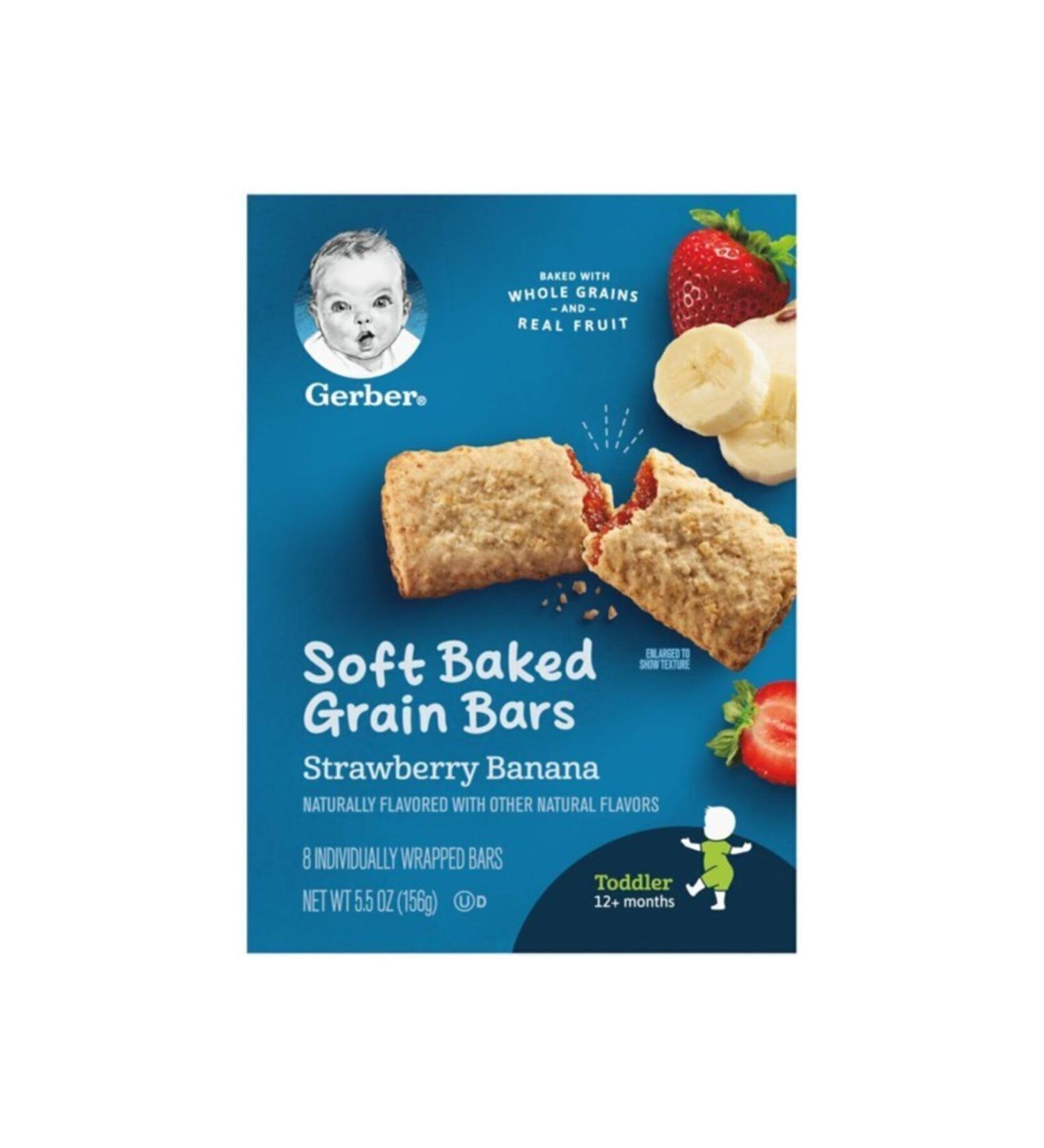 Gerber Soft Baked Grain Bars Strawberry Banana 156 Gr. - Buy Online on GoSupps.com