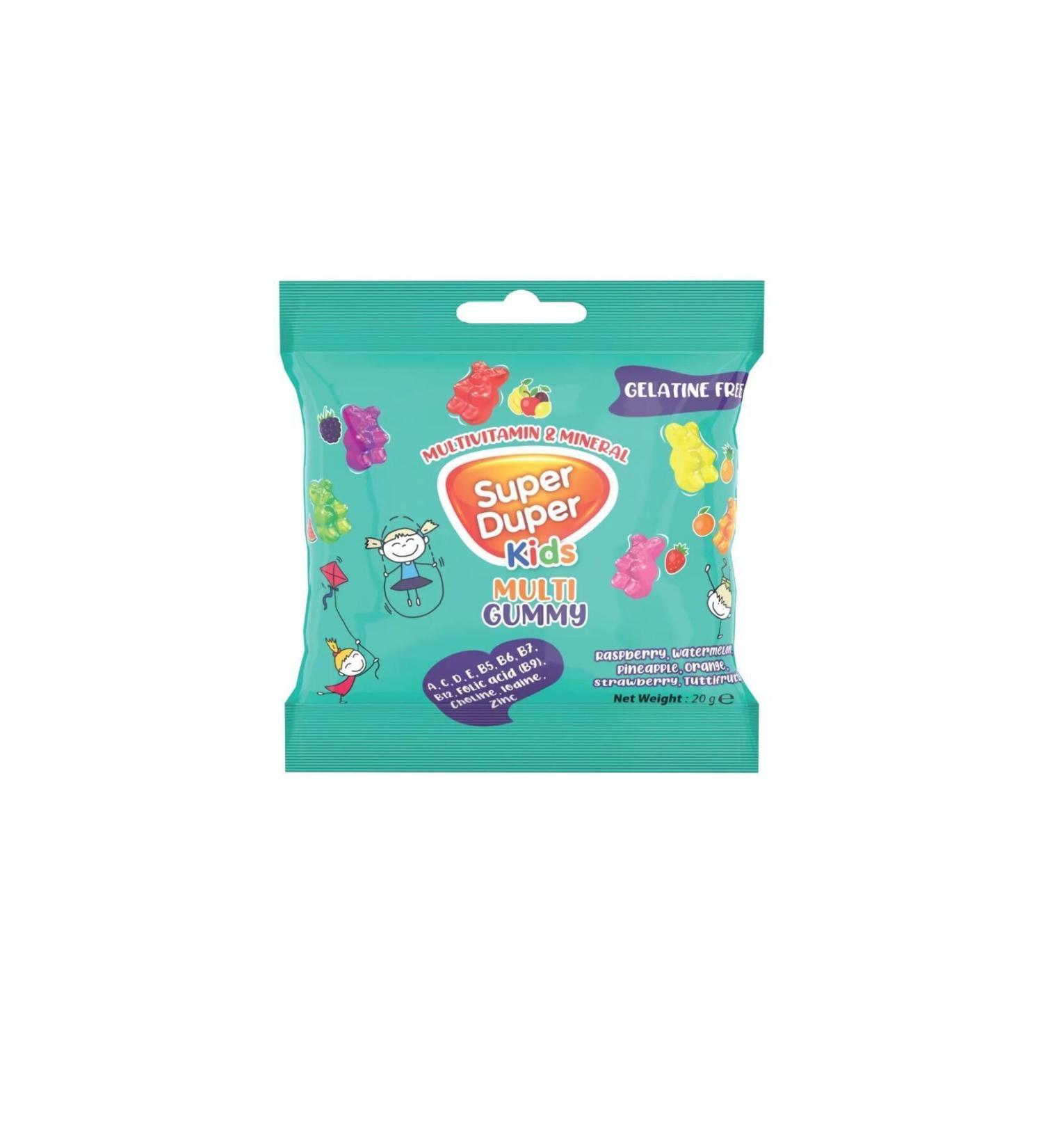 Durukan Confectionery SUPER DUPER KIDS VIT&MIN JELLY 20 GRX40 PIECES - Buy Online on GoSupps.com