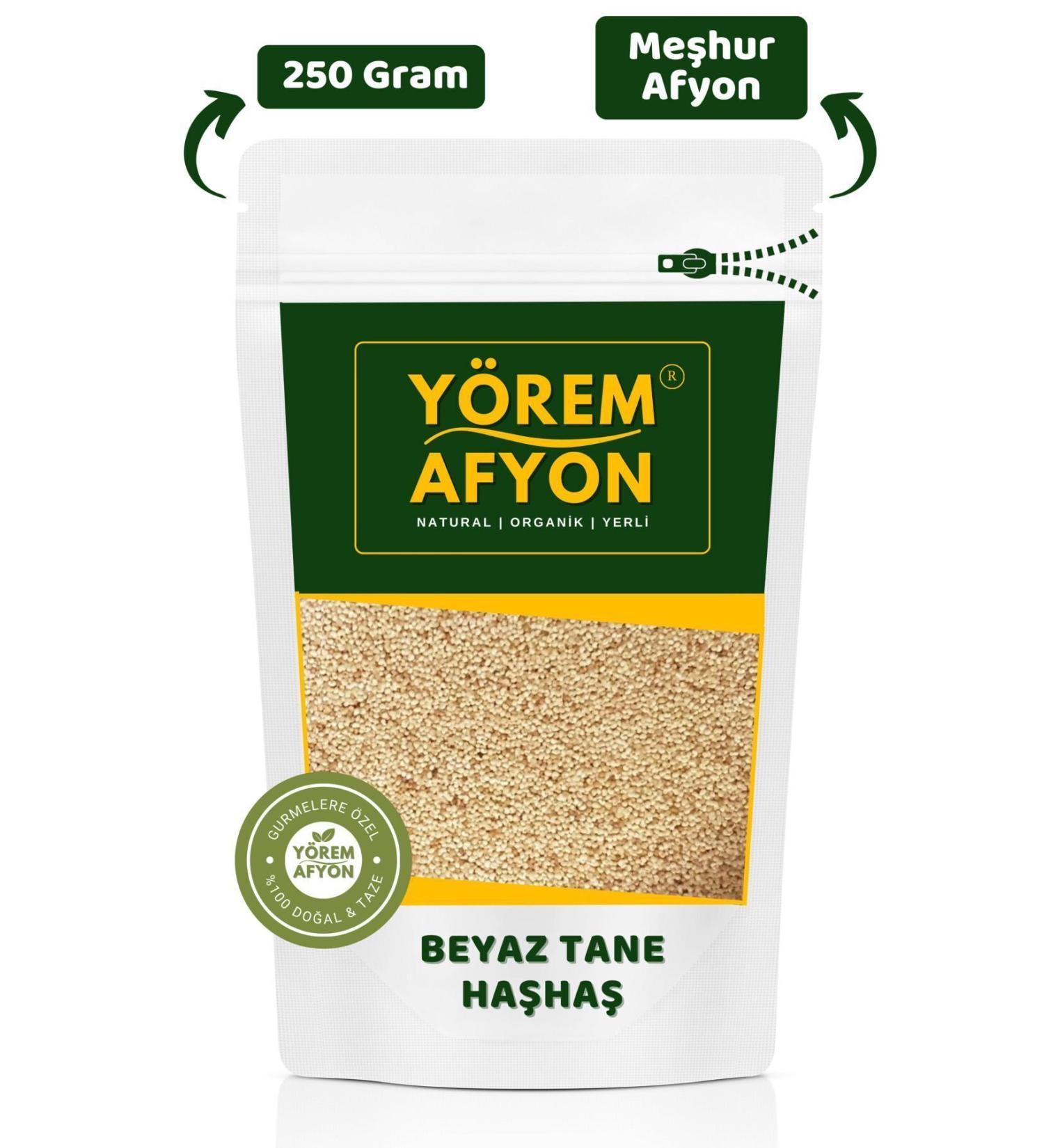 Y rem Afyon Famous Afyonkarahisar Gluten-free New Crop Unroasted Raw White Poppy Seeds | 250gr. - Buy Online on GoSupps.com