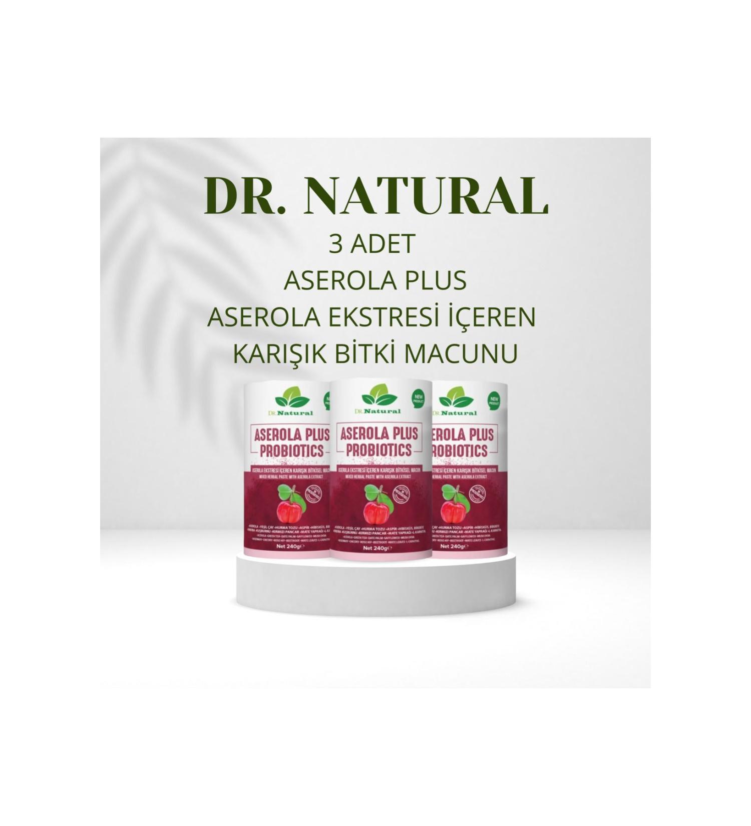 DRNATURAL Acerola Prebiotic-Probiotic Acerola Intestinal Cleansing Cure 240 gr Colon Paste (3 Pieces)