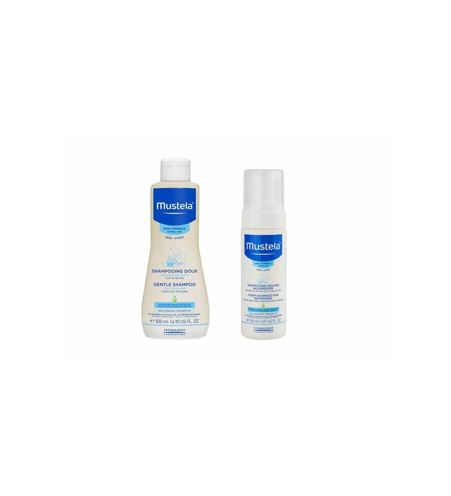Mustela Chamomile Shampoo 500 ml + Mustela Cradle Cap Prevention Newborn Foam Shampoo 150 ml