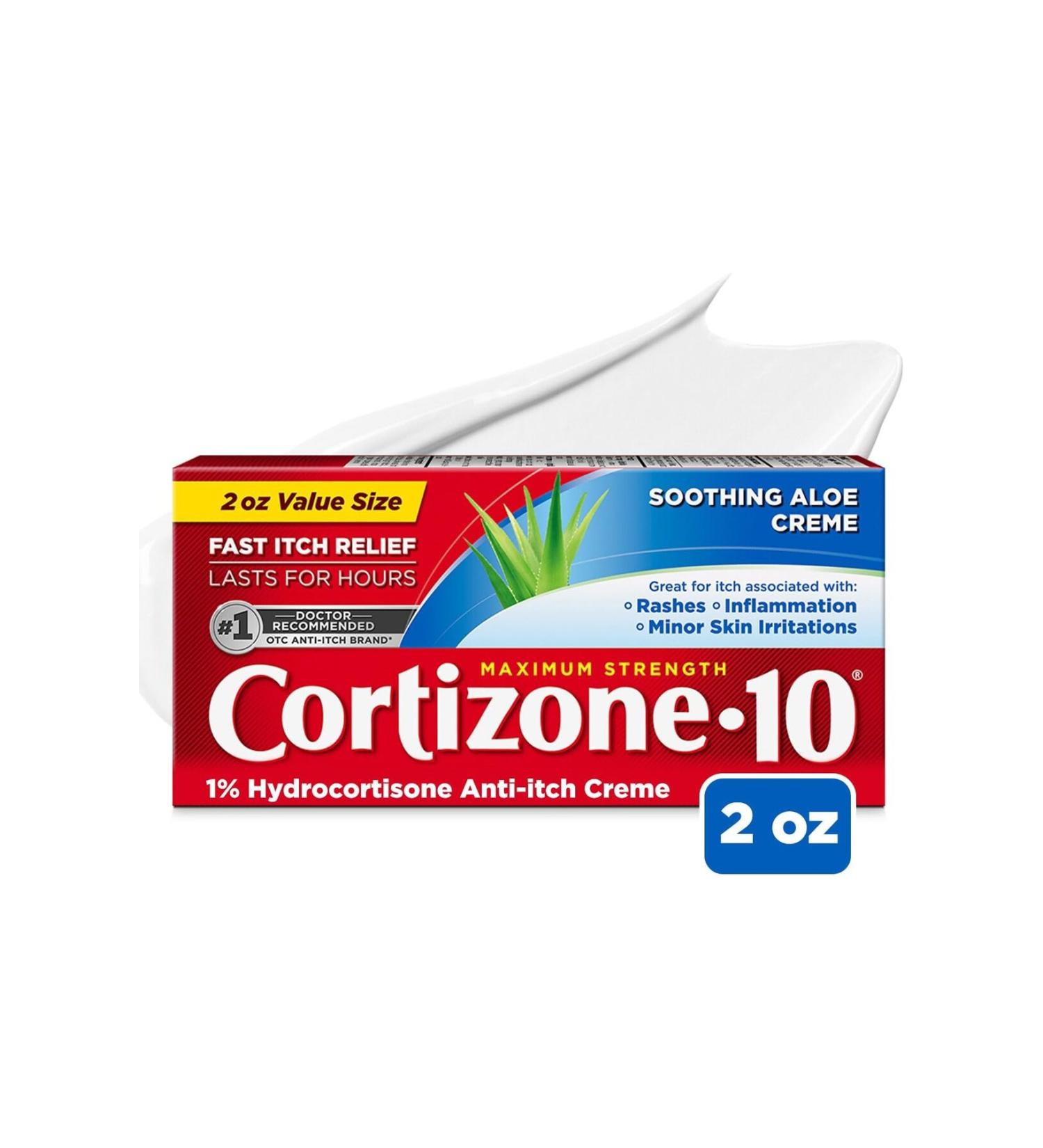 Chattem Cortizone 10 Maximum Strength Soothing Aloe Creme 56 gr