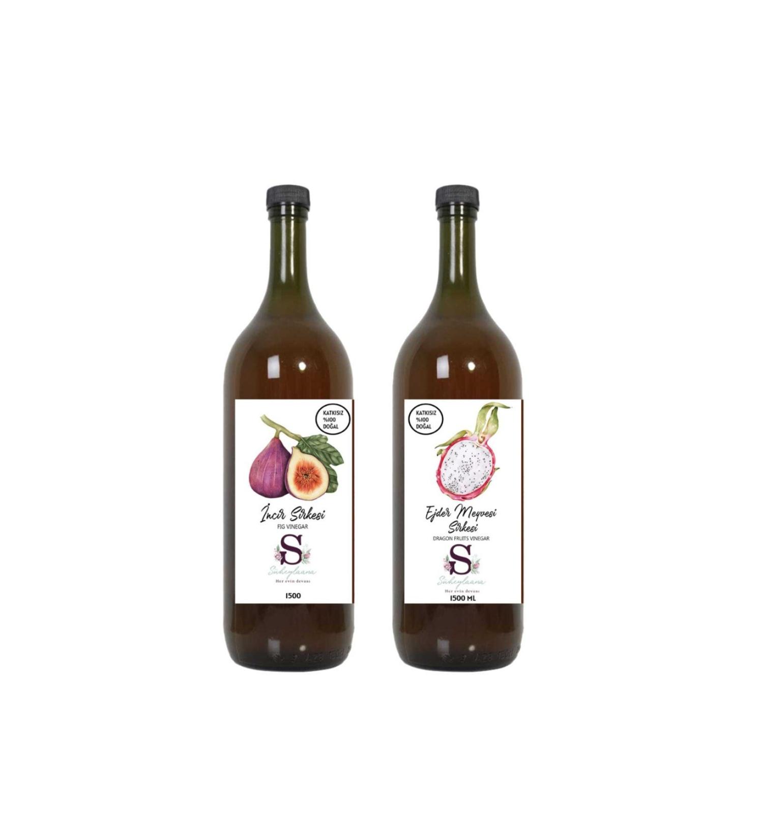 Suheylaana Natural Fig Vinegar 1500 Ml And Natural Dragon Fruit Vinegar 1500 Ml