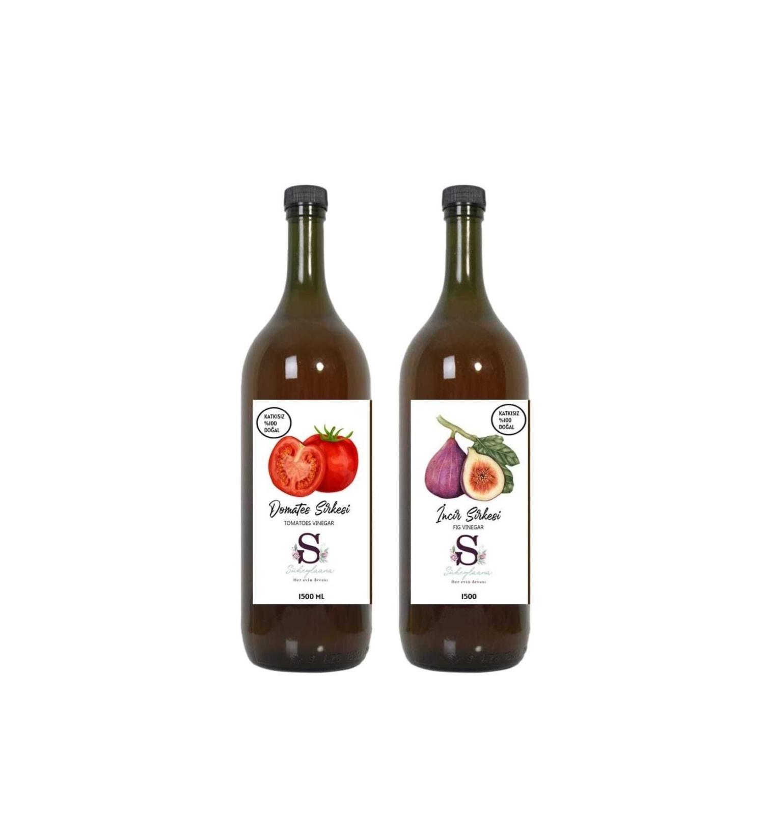 Suheylaana Natural Fig Vinegar 1500 Ml And Natural Tomato Vinegar 1500 Ml