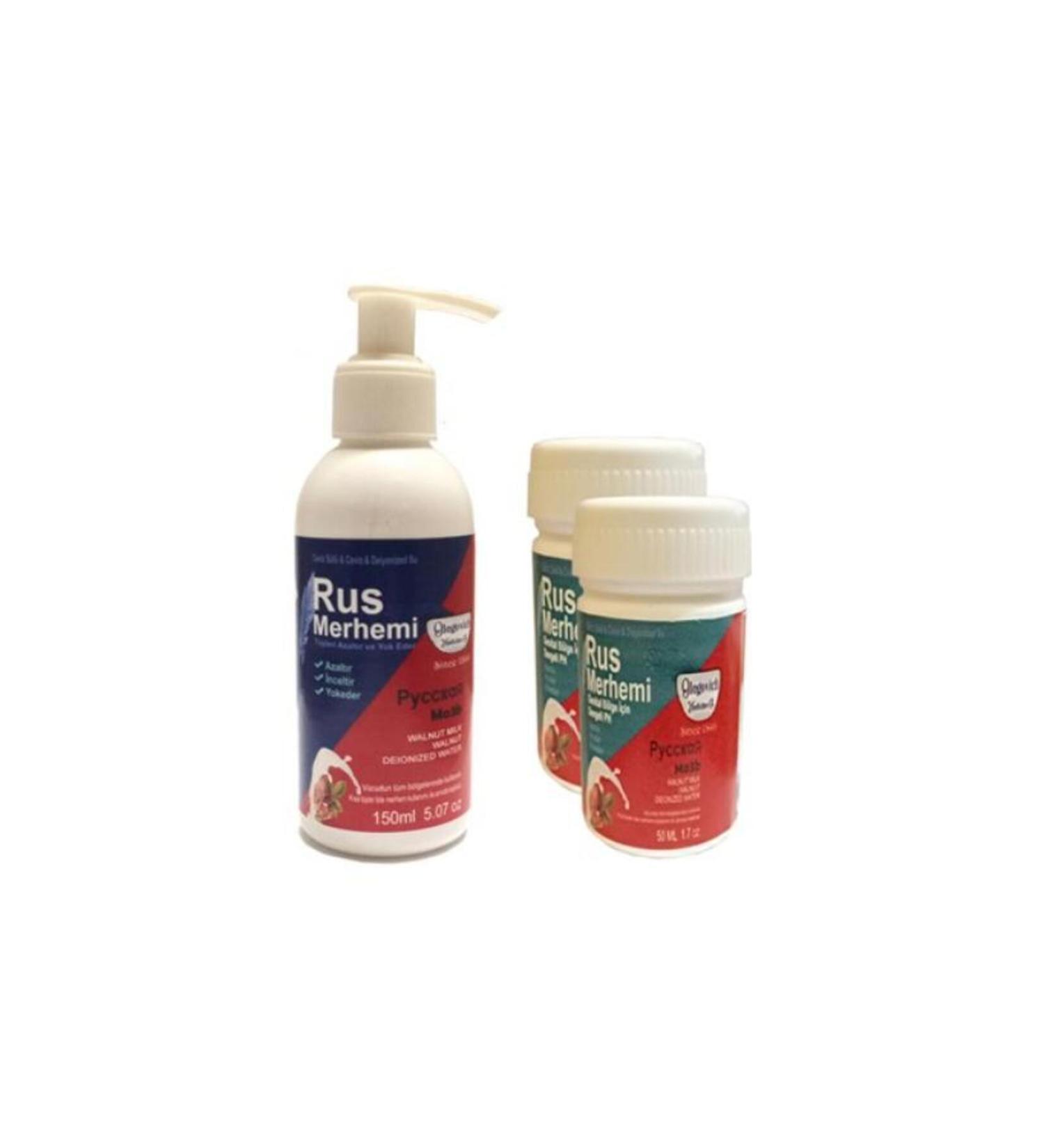 Russian ointment Hair Removal Ointment 150 ml 1 pc + Genital Area Cream 50 ml 2 pcs.