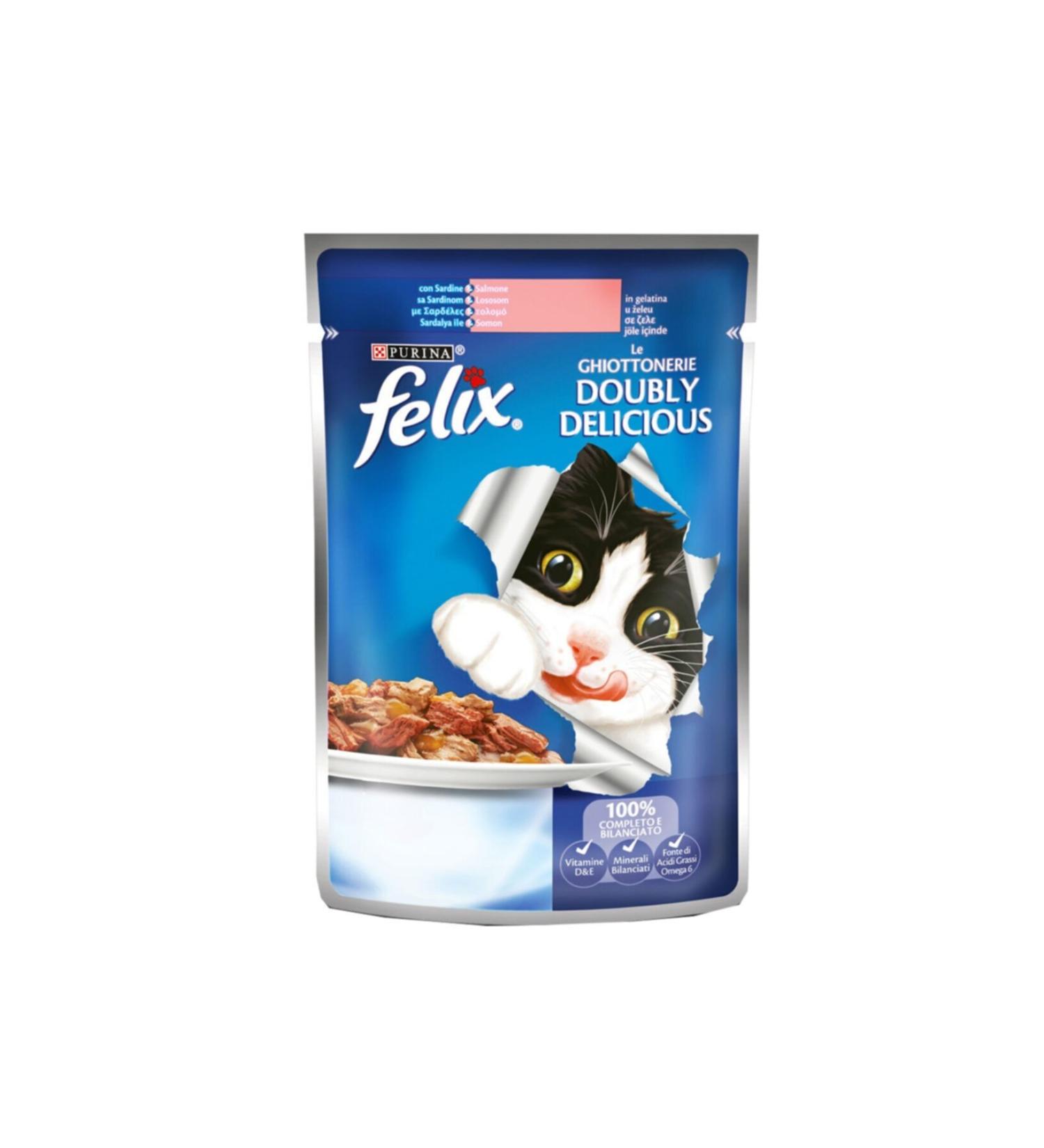 FELIX 4 Pieces Felix Sardine Salmon Full Wet Cat Food