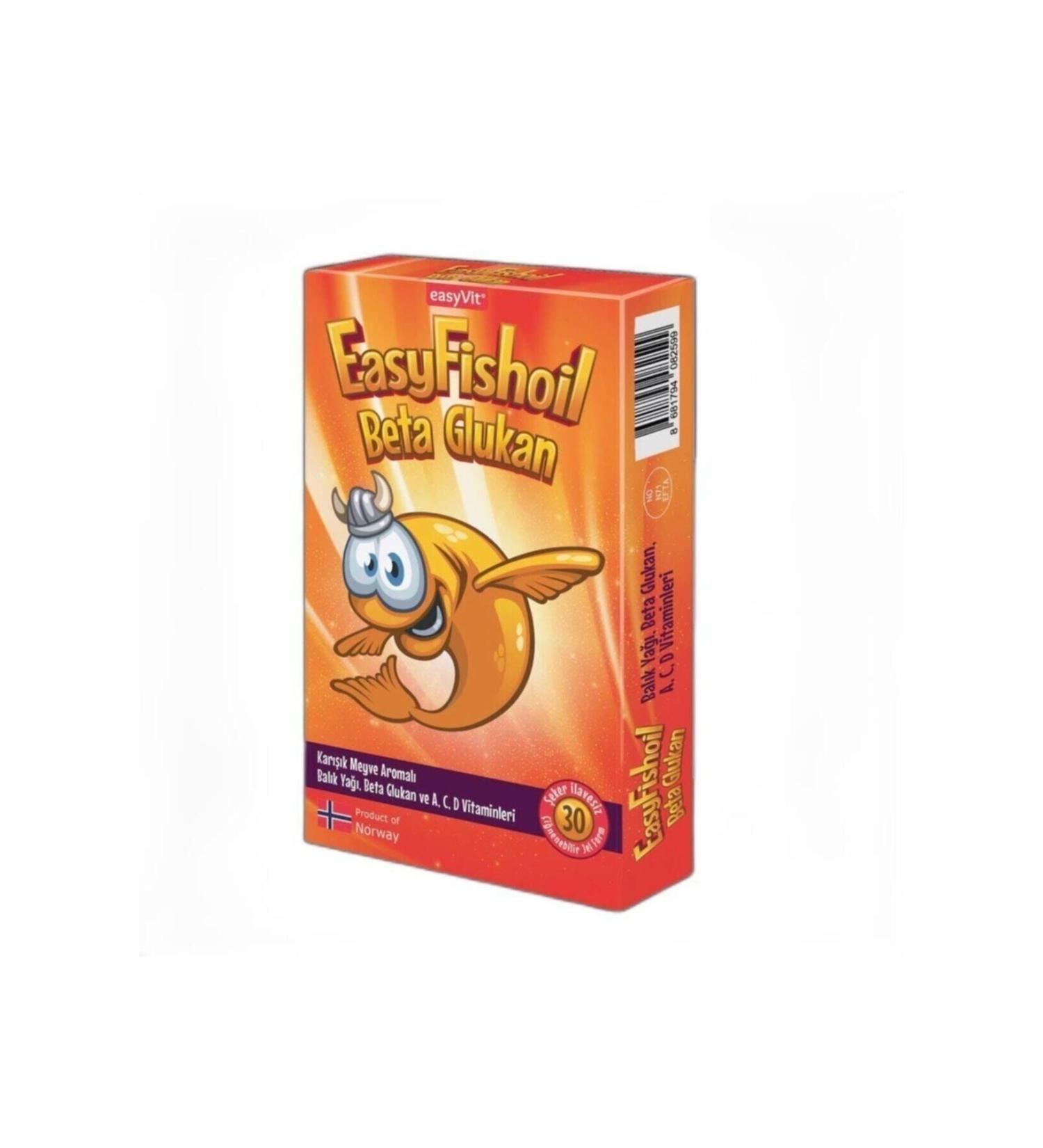 EASYVIT Easyfishoil Beta Glucan Chewable 30 Gel Form