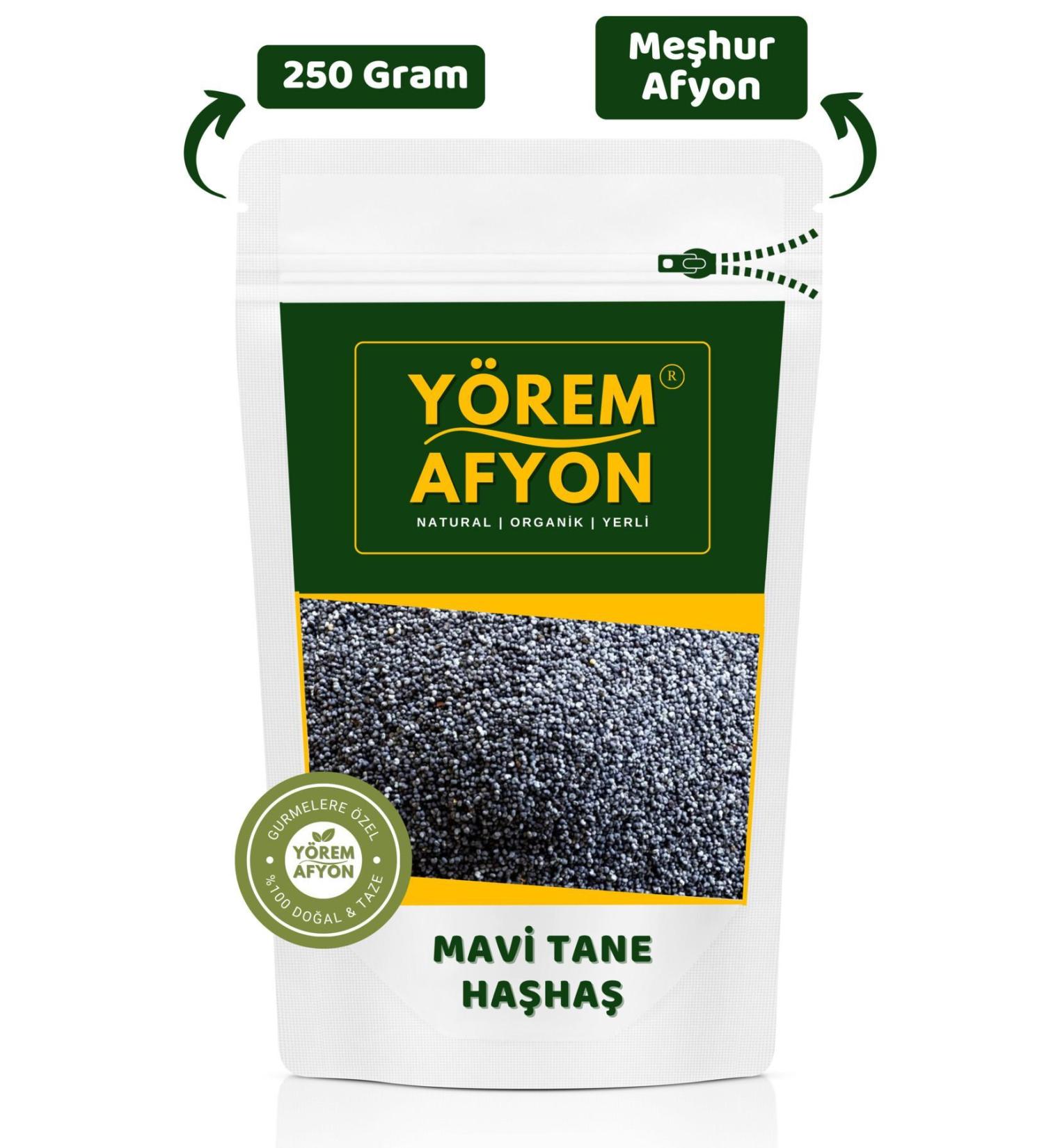 Y rem Afyon Famous Afyonkarahisar Gluten-free New Crop Unroasted Raw Blue Poppy Seeds | 250gr. - Buy Online on GoSupps.com