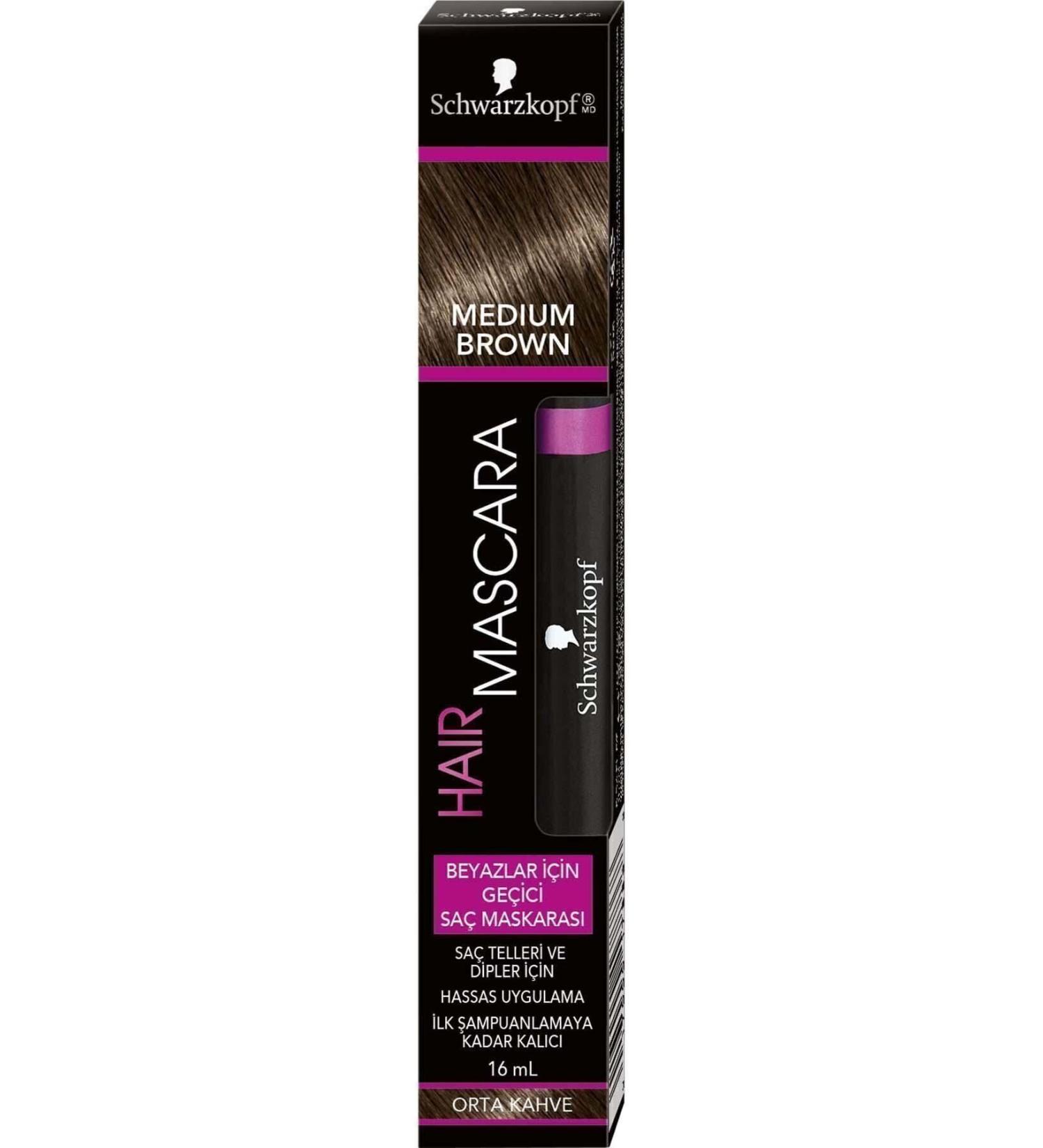 Schwarzkopf Schwarzkopf Hair Mascara Black Medium Brown - Buy Online on GoSupps.com