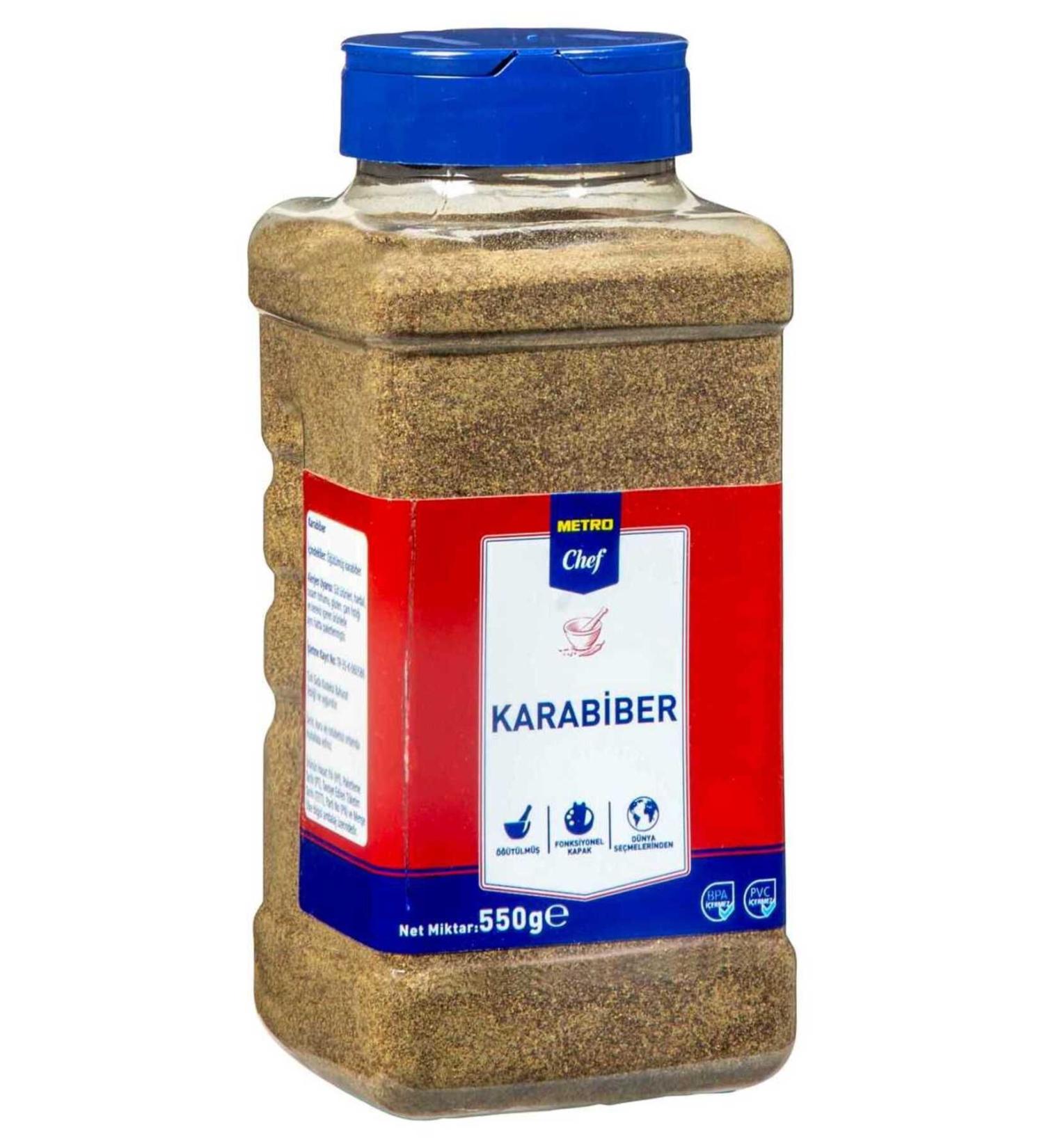 Metro Chef Black Pepper 550G Kitchen Chef Pastry Sweet Salty Spice