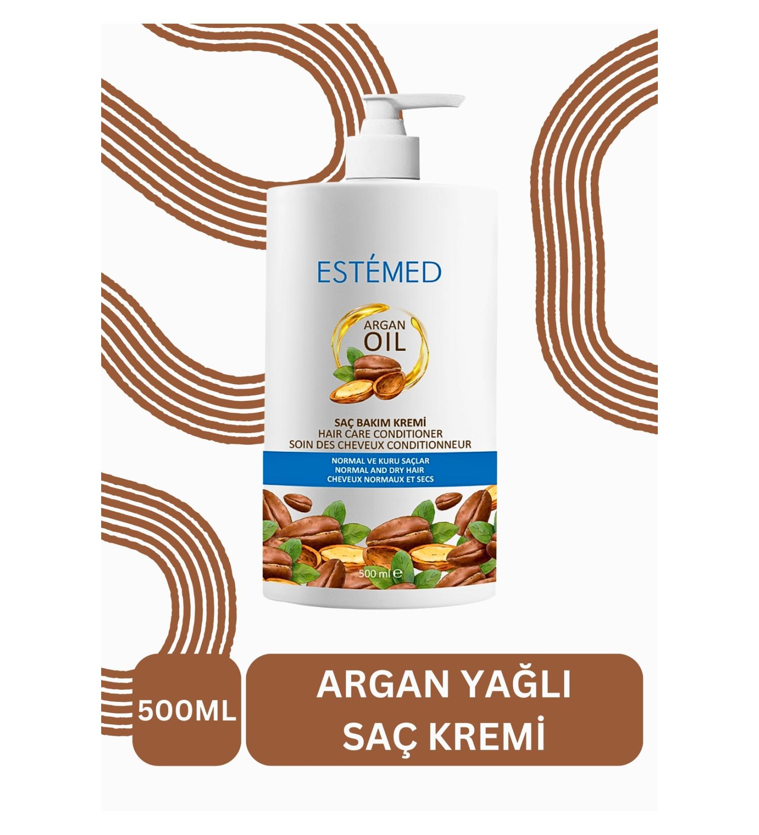 ESTEMED Argan Oil Hair Care Cream & Hair Care Conditioner for Easily Broken and Damaged Hair - 500ml - Buy Online on GoSupps.com