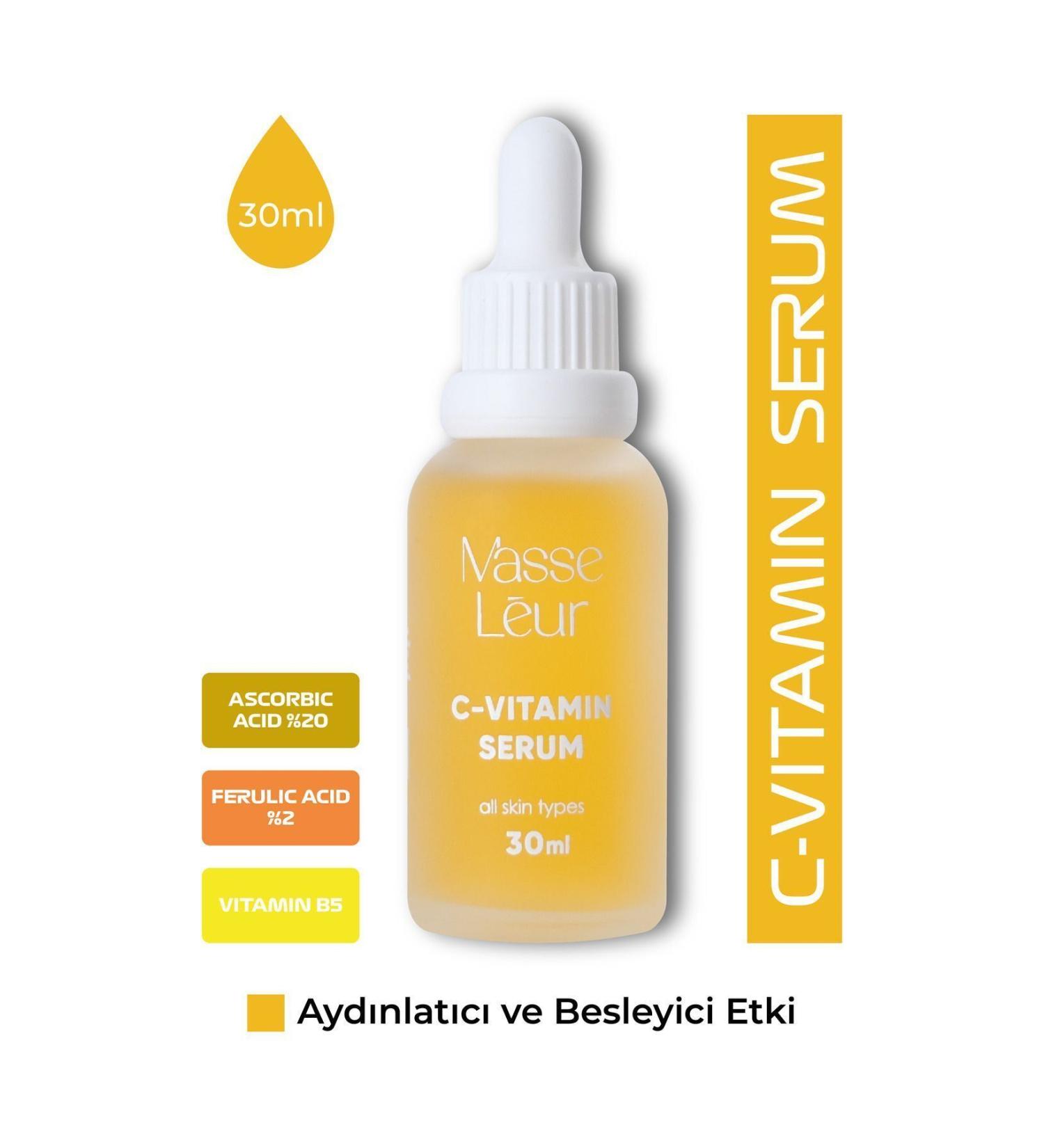 Masse Leur Brightening and Tone-Equalizing C-Vitamin Serum 30 ml - Buy Online on GoSupps.com
