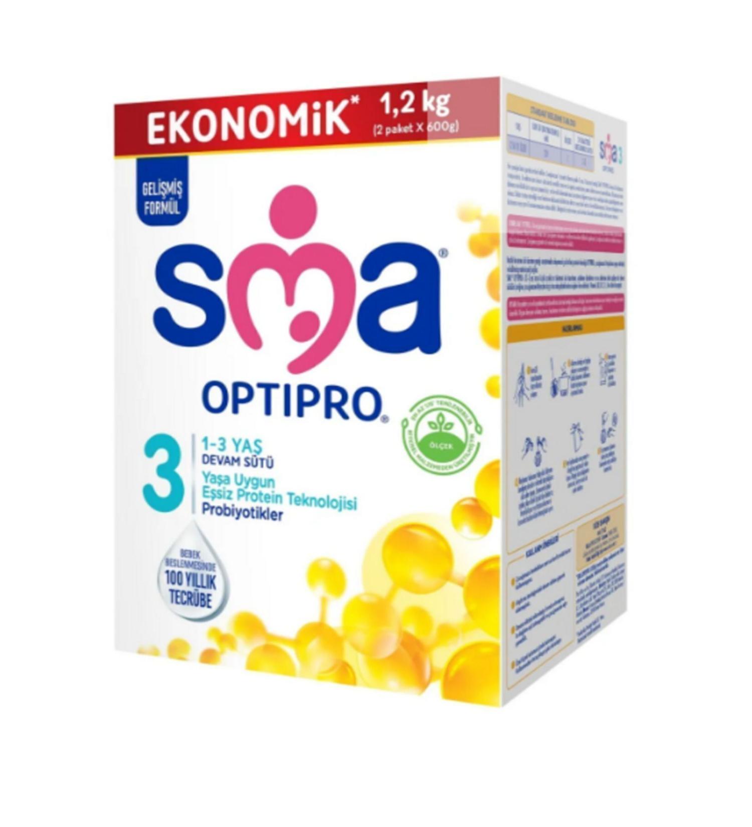 SMA Optipro 3 1- 3 Years Follow-On Milk 1200 gr