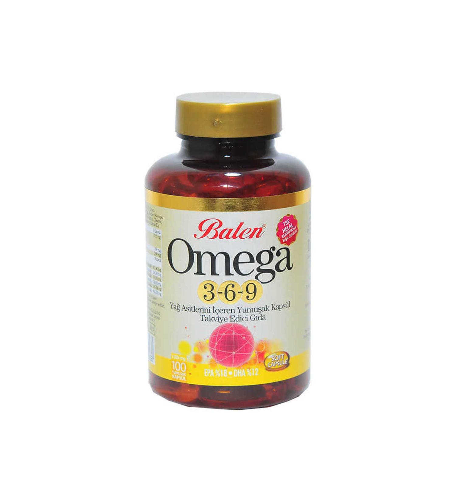 YMC AVM CLZ214 Omega 3-6-9 1585 Mg x 100 Softgels