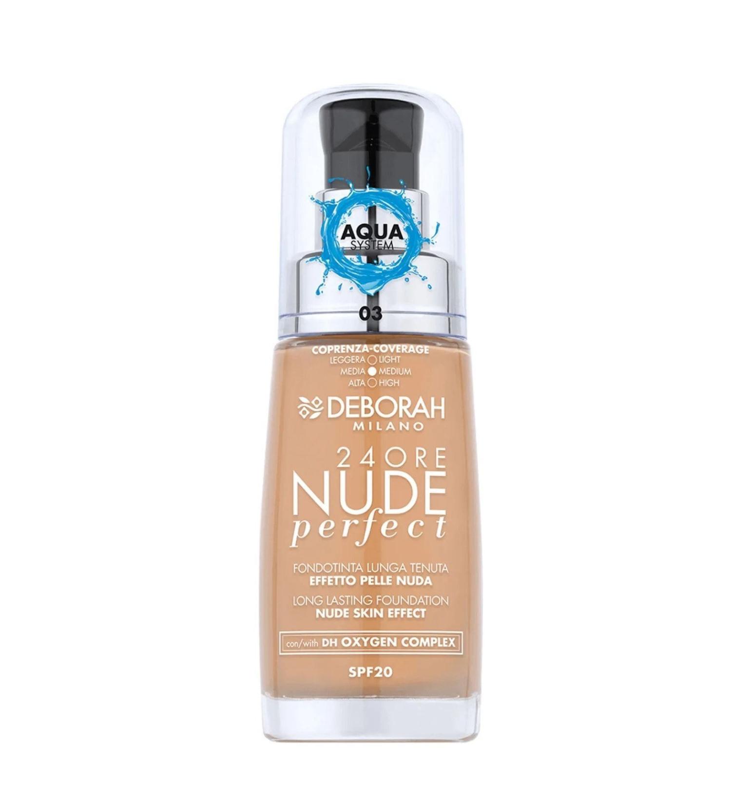 Deborah 24ore Perfect Nude Spf20 Moisturizing Medium Coverage Foundation No: 03 Sand