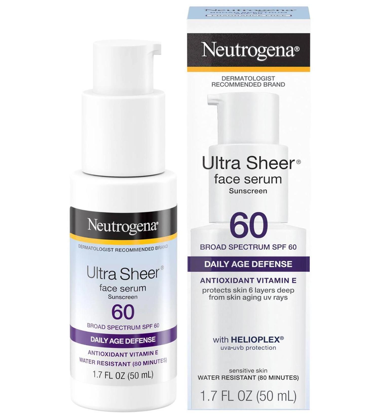 Neutrogena Ultra Sheer SPF60 Sunscreen Face Serum 50ML
