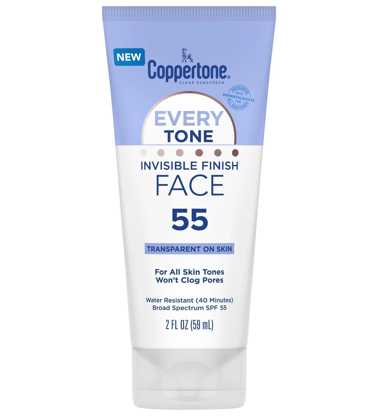 Coppertone Every Tone SPF55 Face Sunscreen 59ML