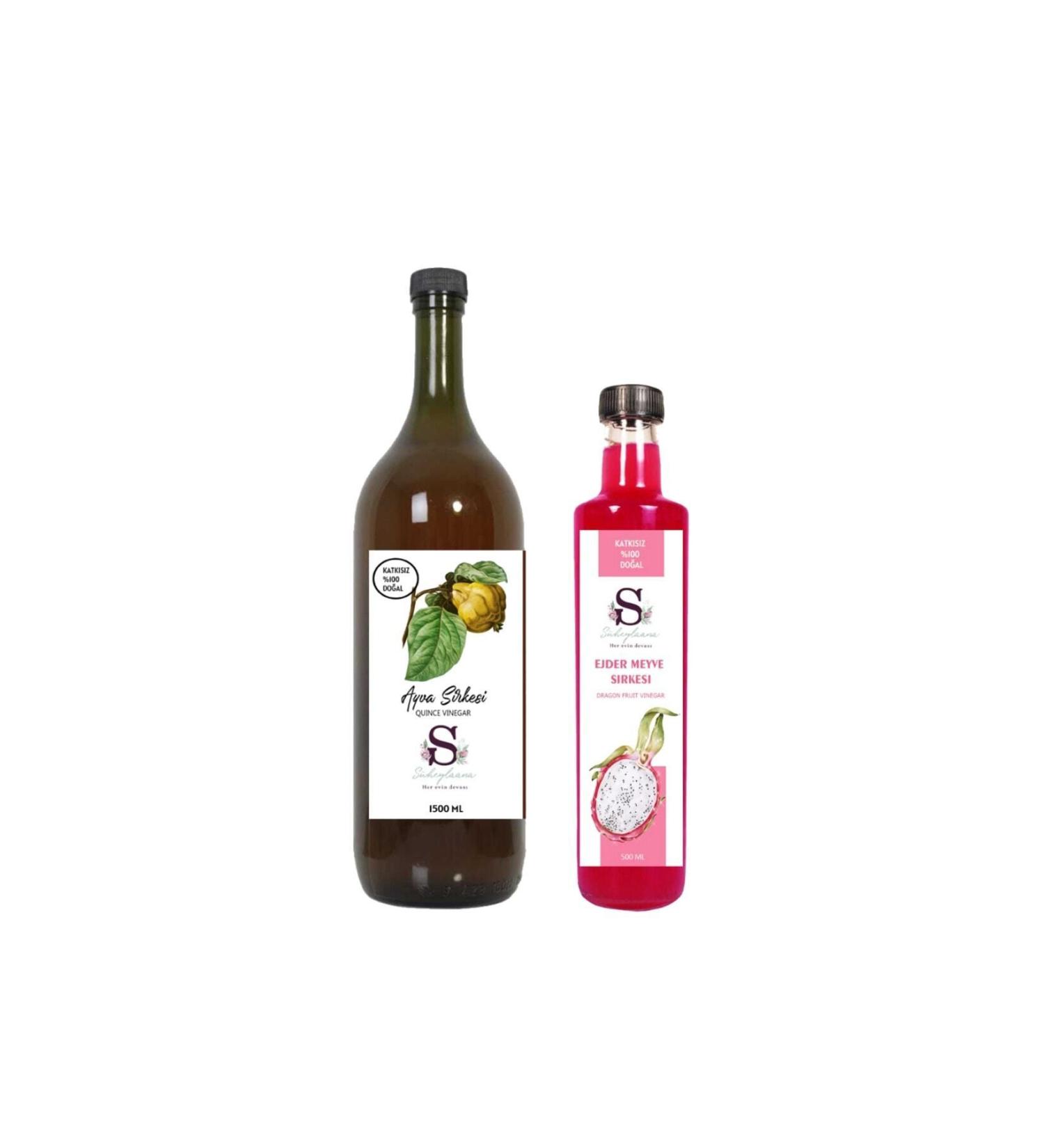 Suheylaana Natural Artichoke Vinegar 1500 Ml - Natural Dragon Fruit Vinegar 500 Ml