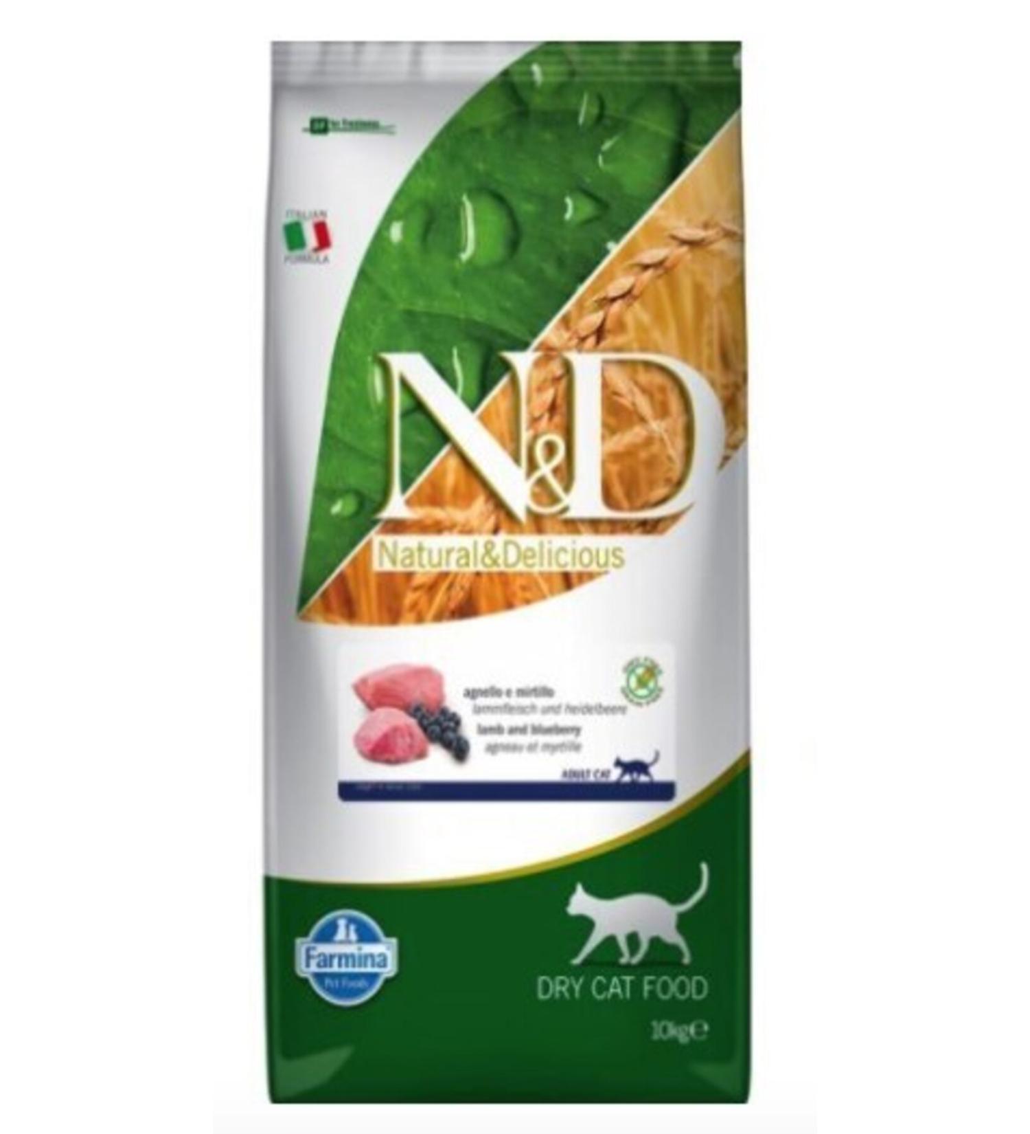 N & D Prime Grain Free Lamb & Blueberry Adult Cat Food 10 Kg