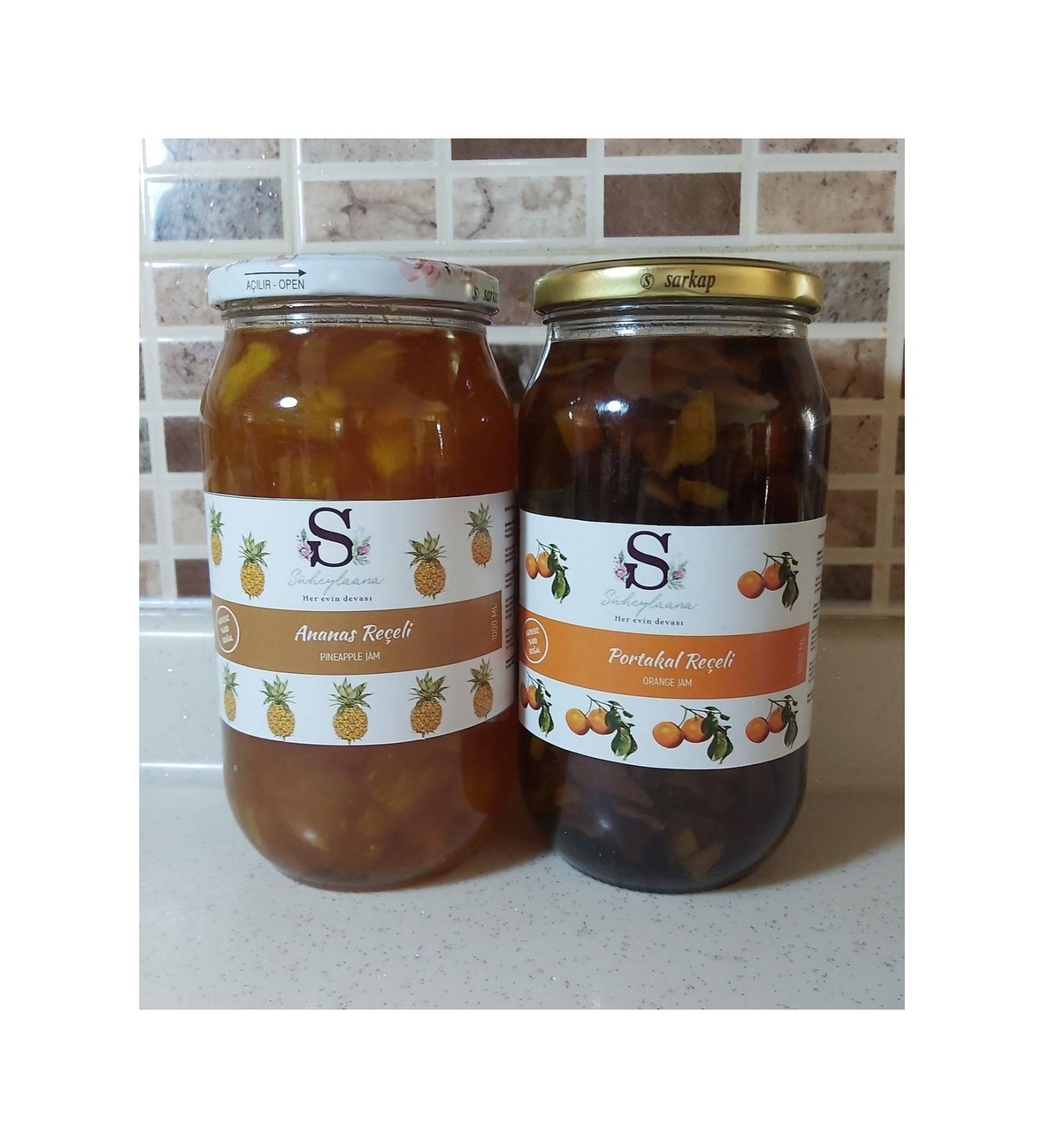 S heylaana Natural Additive-Free Pineapple and Orange Jam 1250 Gr.