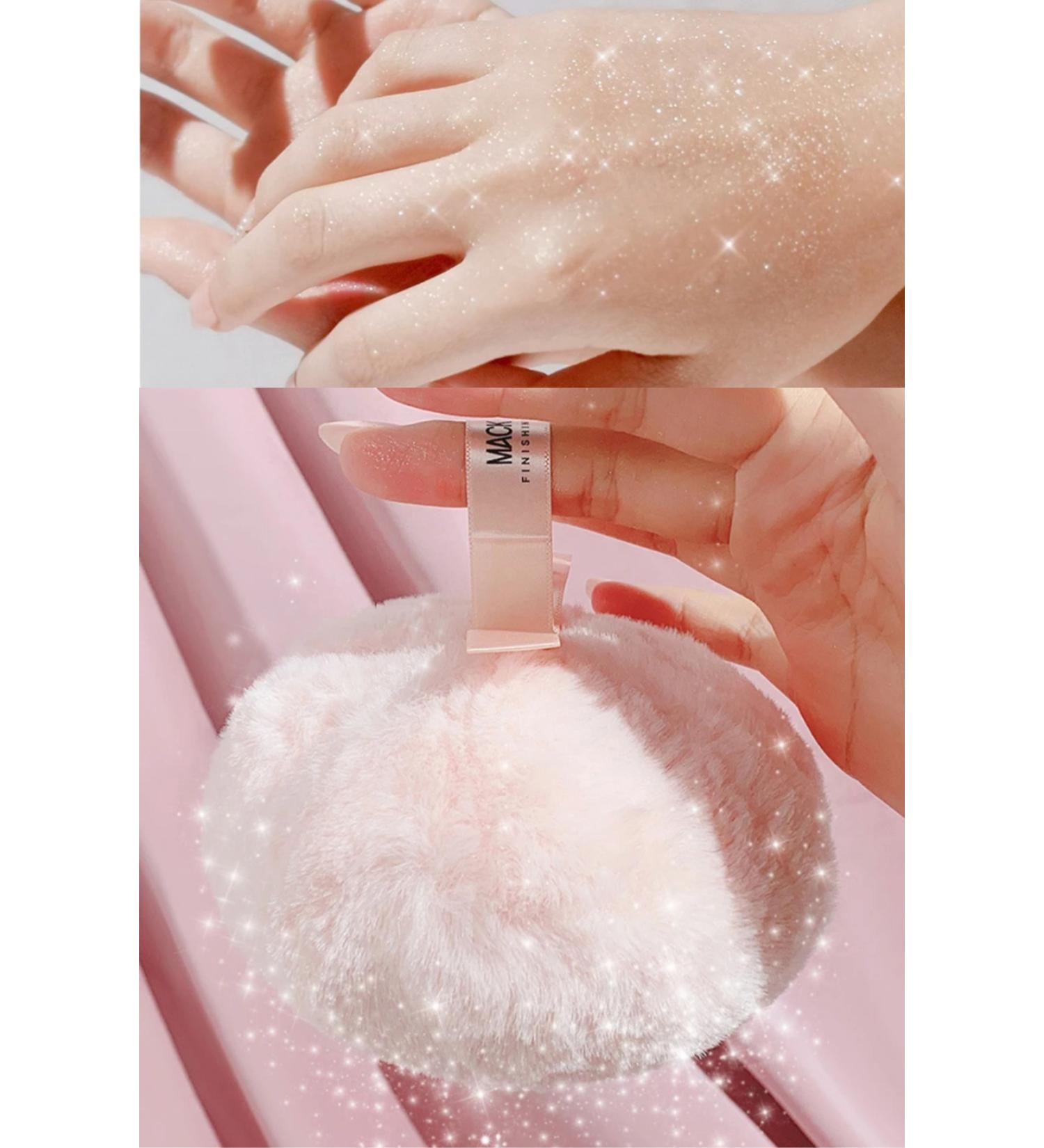 Lesvip's Plush pouf face body illuminator shimmer glitter