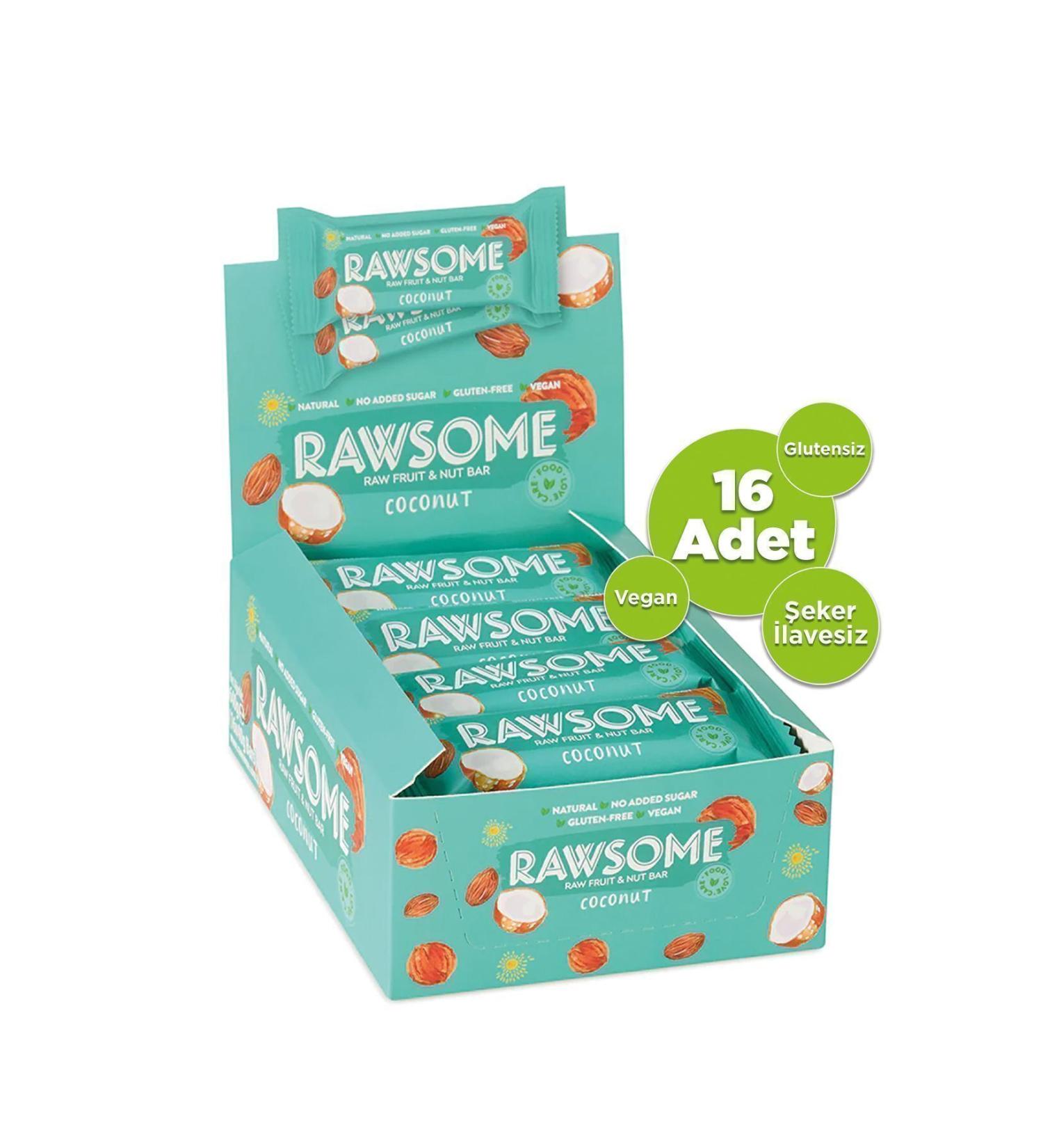 Rawsome Coconut Gluten Free and Vegan Fruit Bar 40g X 16 Pieces - Buy Online on GoSupps.com